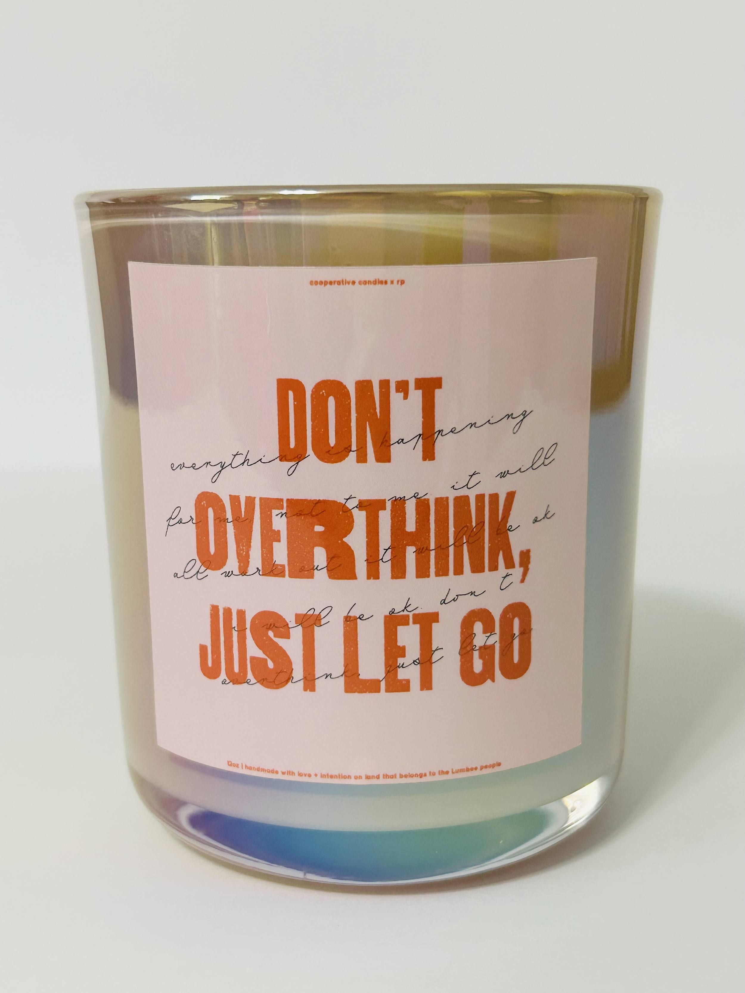 Just  Let Go - 12oz Vessel in Iridescent Blush