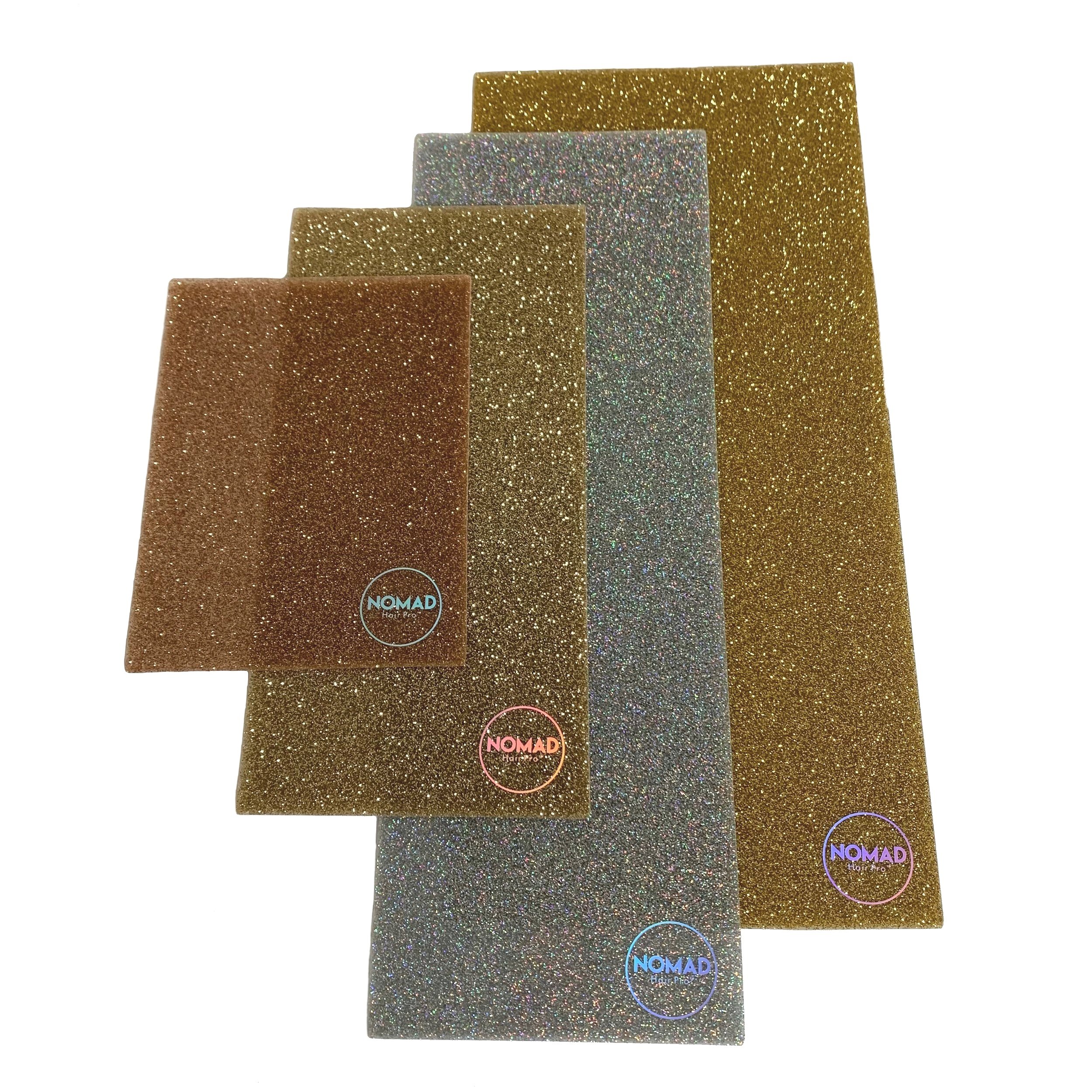 Gold, Rose Gold and Silver Balayage Foil Board