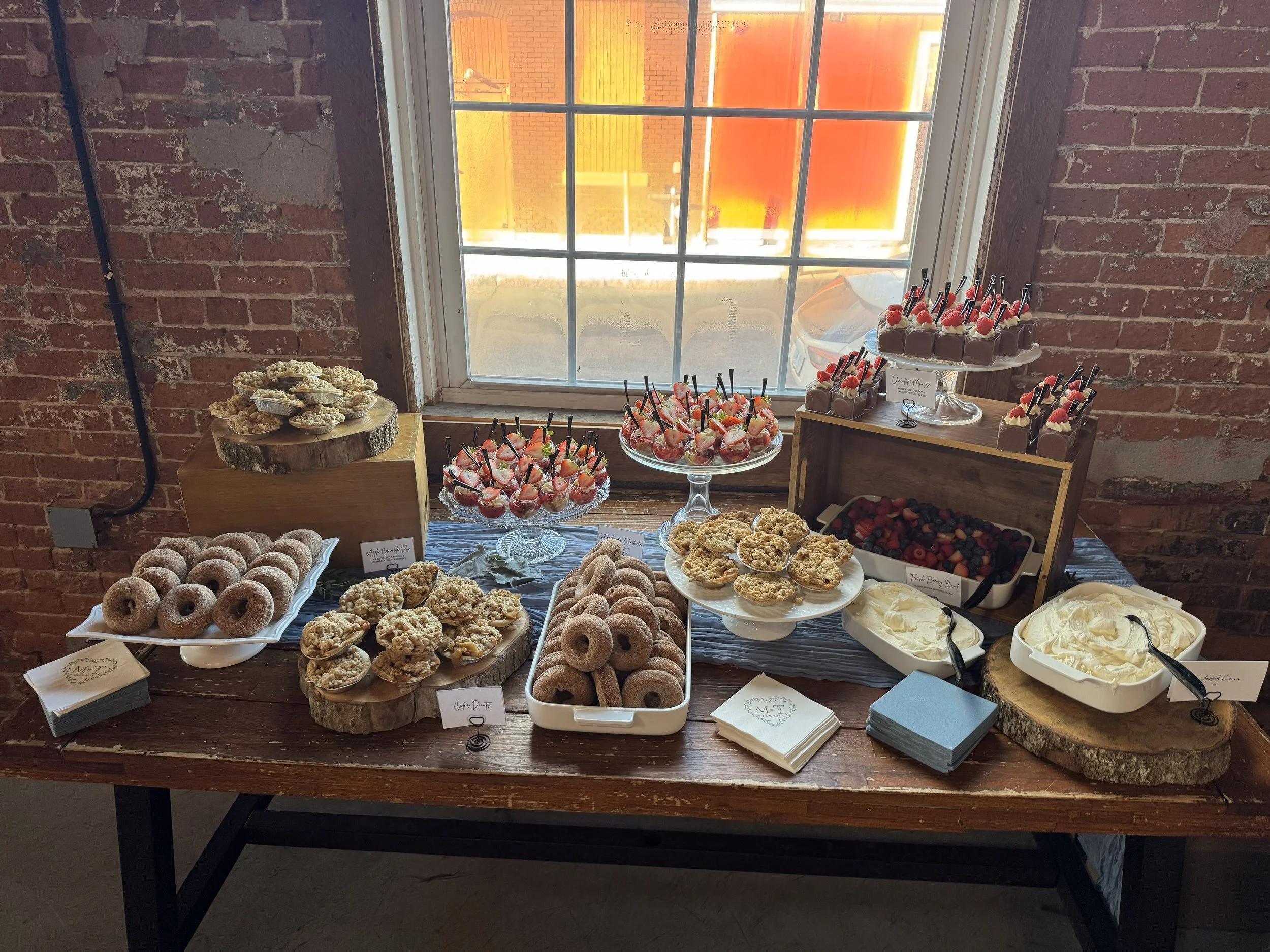 mattie and tristans modern industrial loft wedding the guild pawtucket rhode island dessert table mountain wedding cake dessert table vegan.jpeg