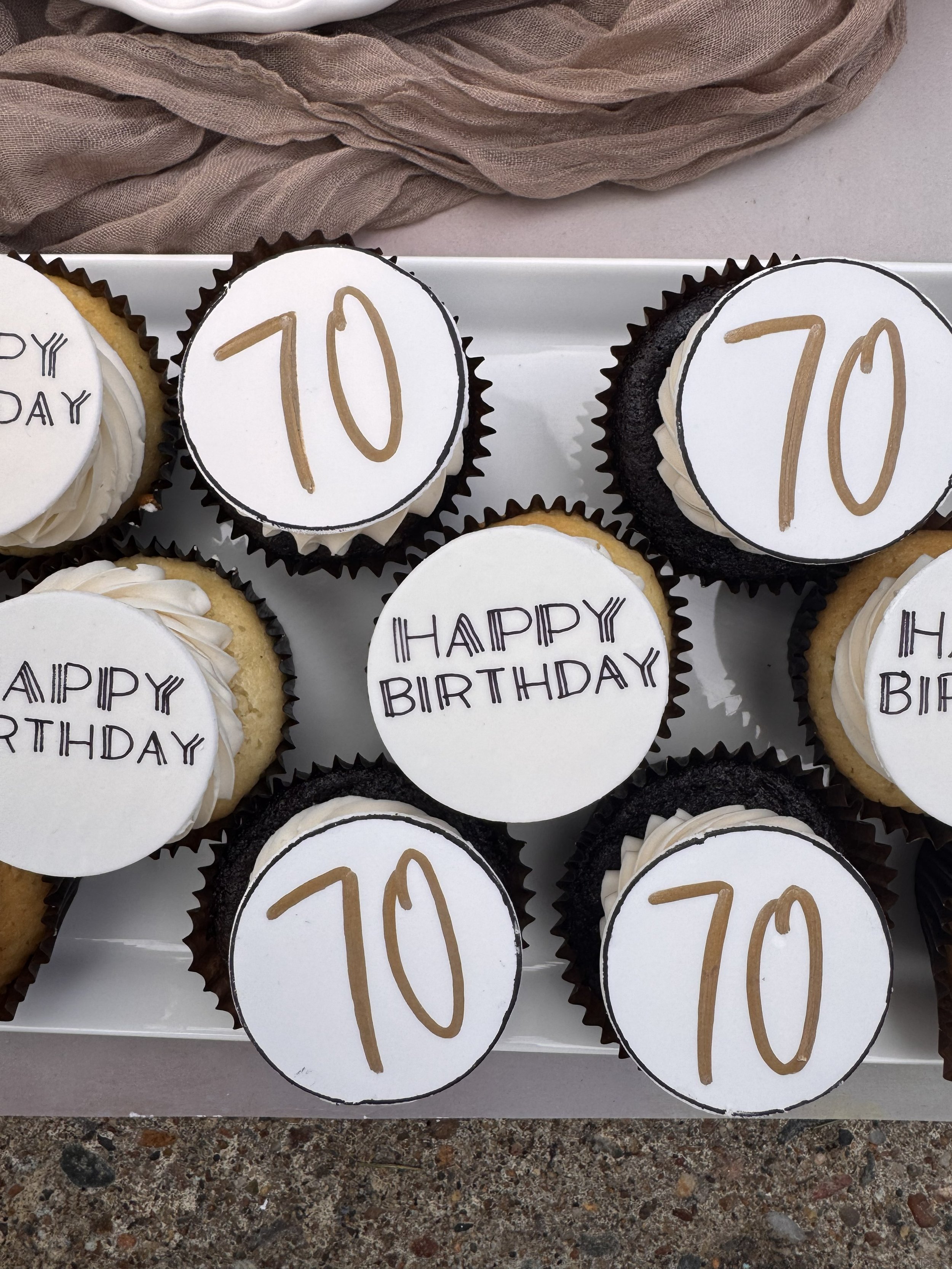 Happy 70th birthday cupcakes art deco great gatsby cupcakes black and white.jpeg