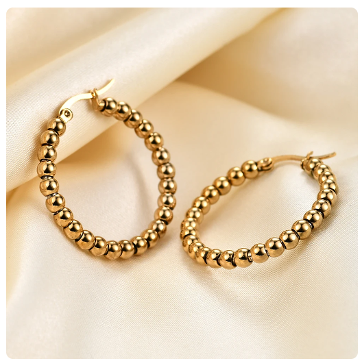 Beaded hoops