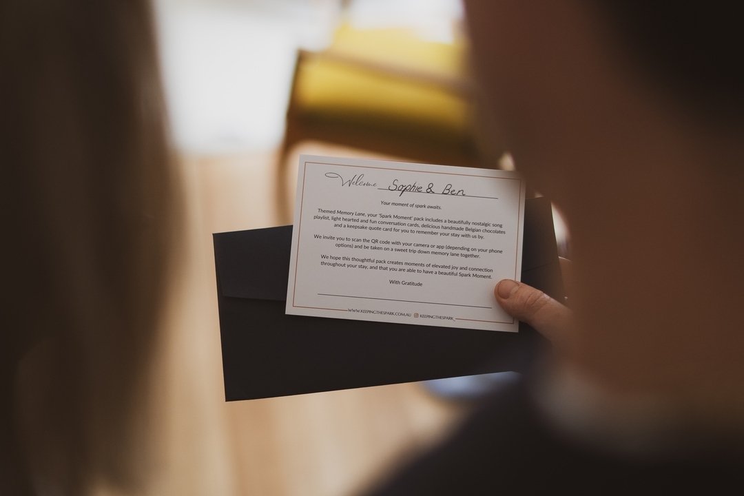 The difference a personalised touch can make to your guest's stay 💕

Did you know that each Spark Moment pack contains a beautifully curated welcome card you can personalise for each of your guest's stay?

When they walk in the door, allow them to b