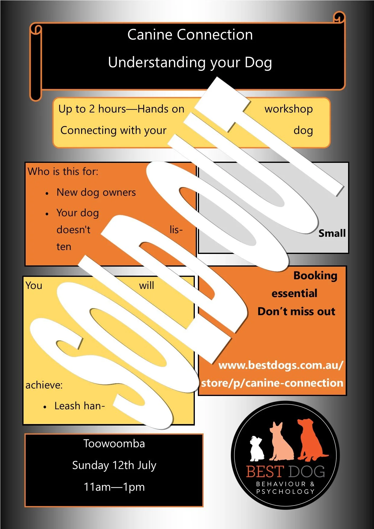 Toowoomba Canine Connection Workshop 27th September
