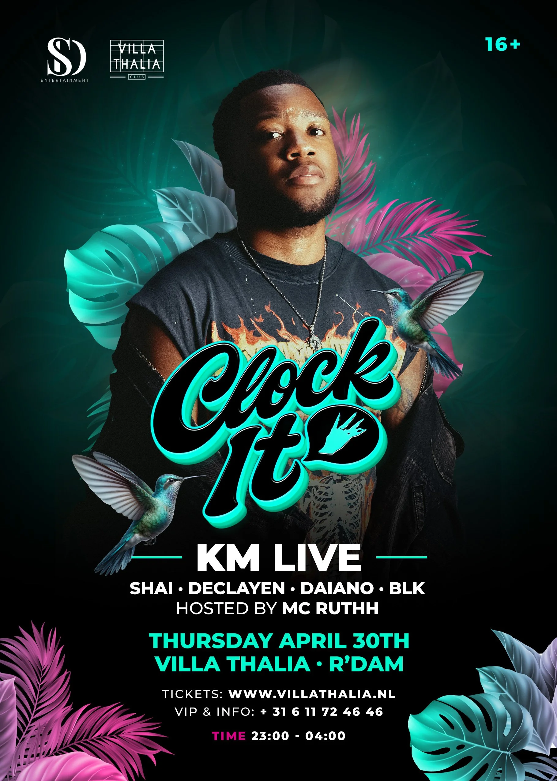CLOCK IT x KM LIVE (16+) | THURSDAY APRIL 30TH