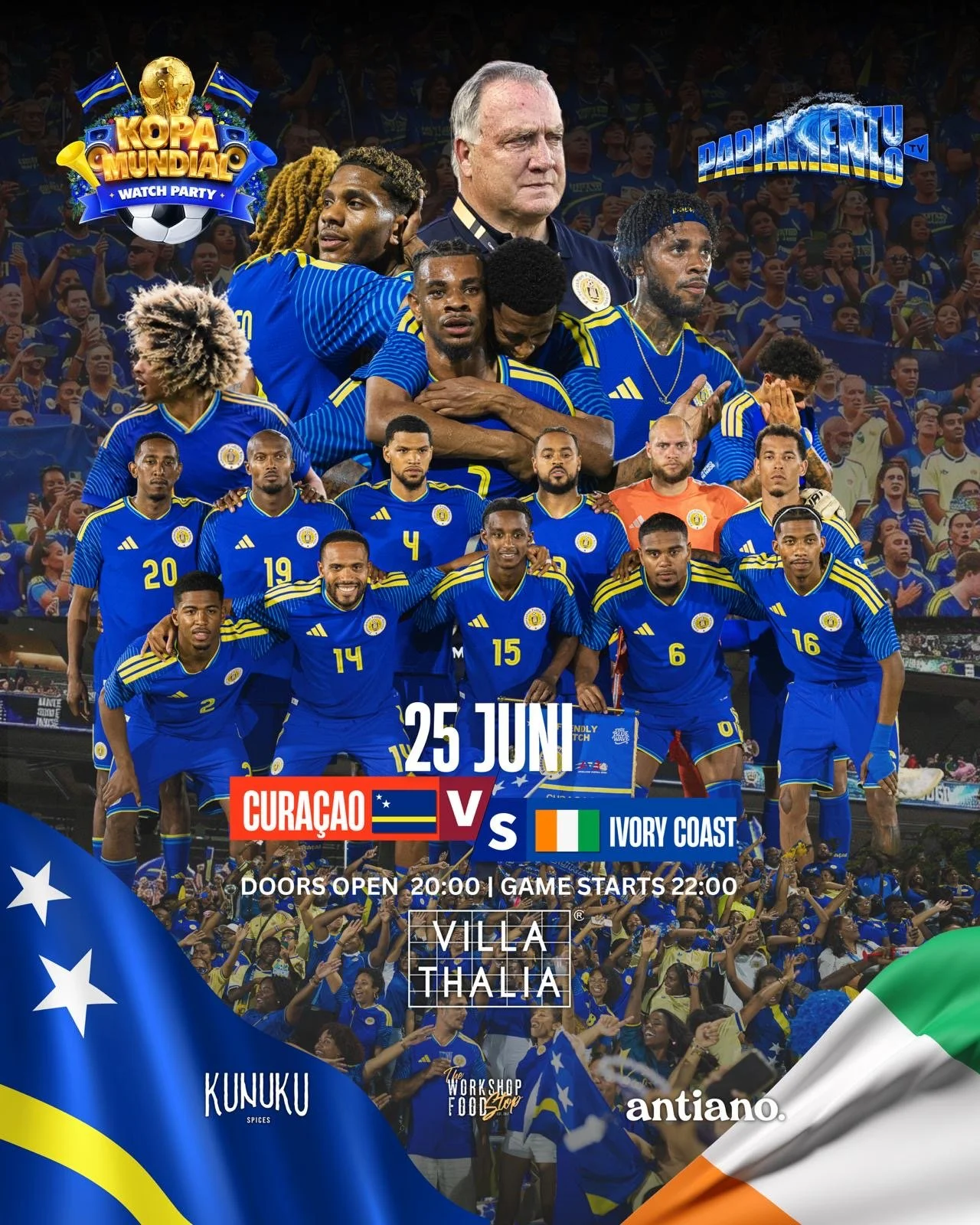 CURACAO vs. IVORY COAST WATCHPARTY