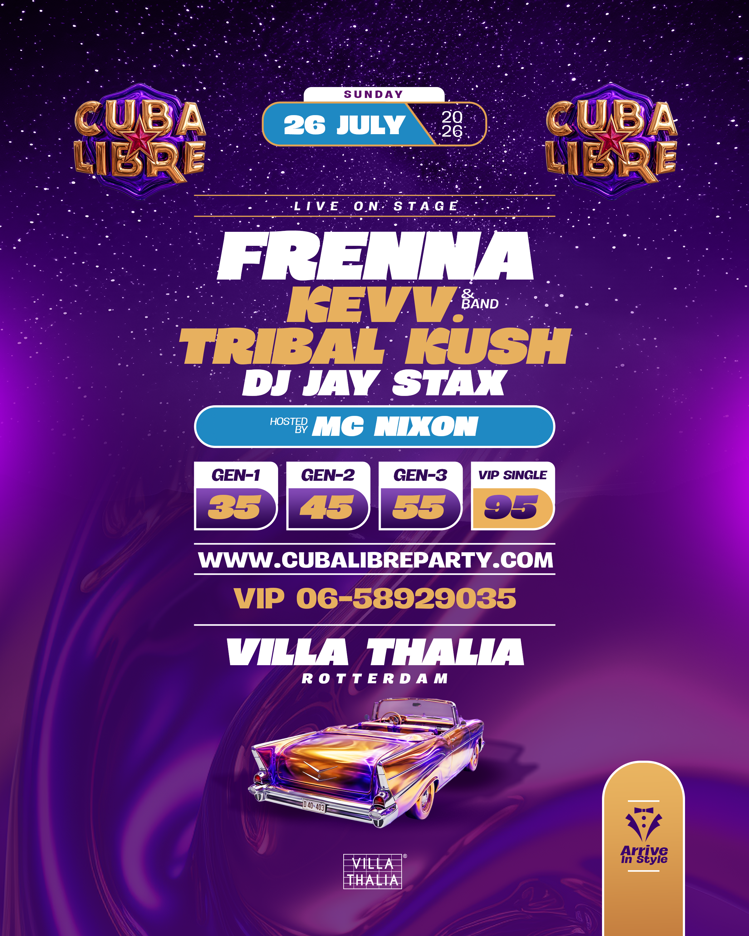 CUBA LIBRE -| SUNDAY JULY 26th
