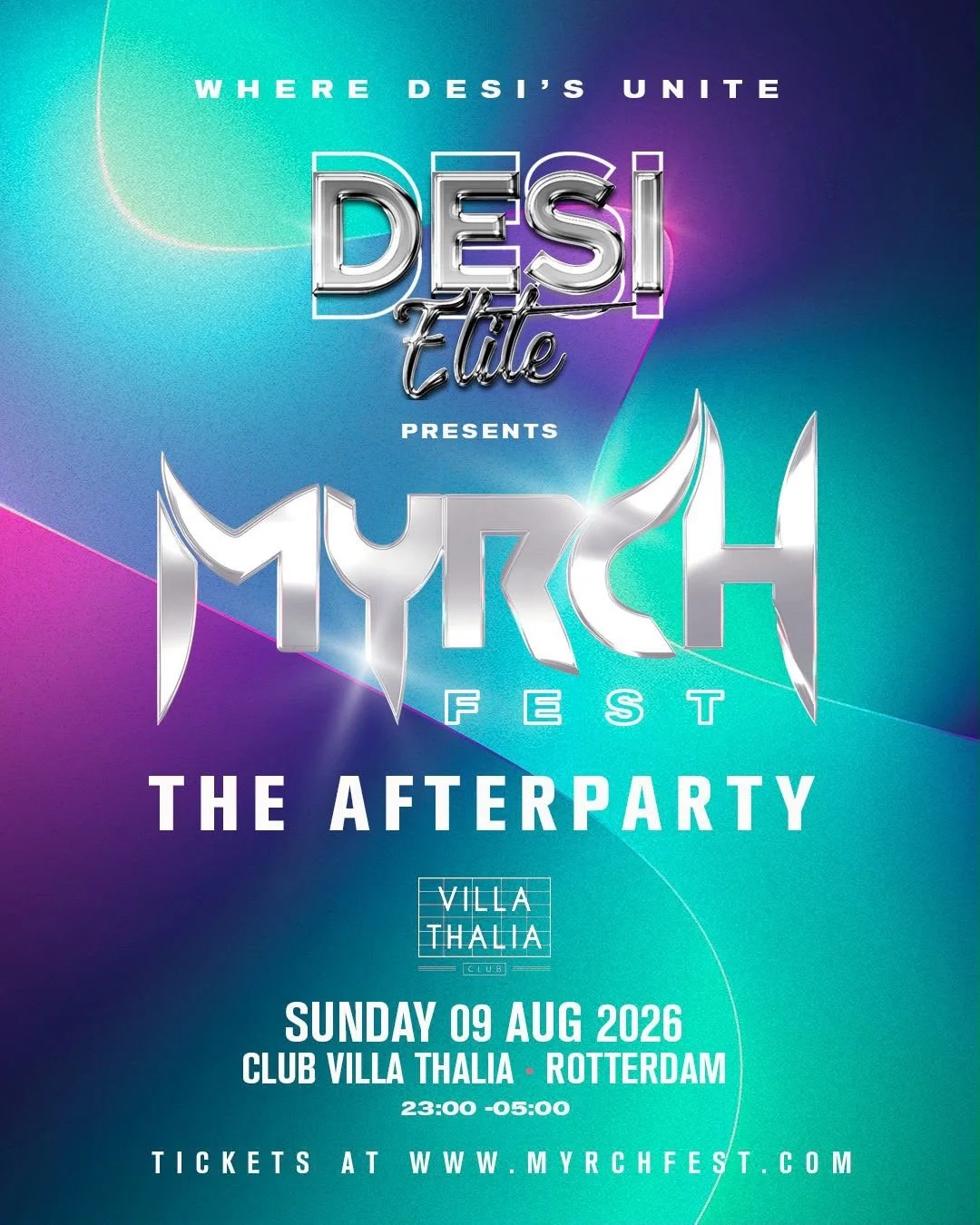 MYRCH AFTERPARTY BY DESI ELITE | SUNDAY AUGUST 9TH 