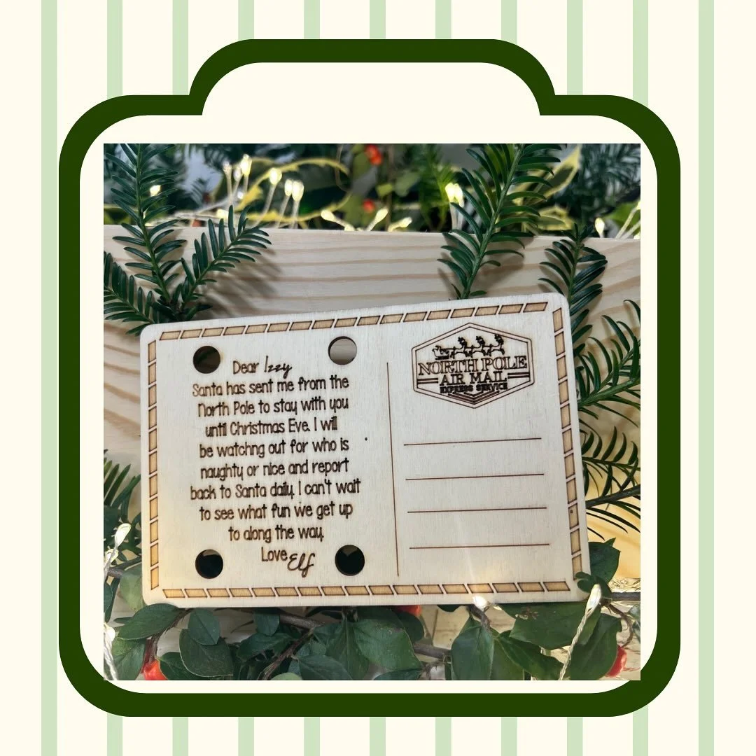 Elf arrival card (swipe to see)- can be personalised with any wording
5 available- &pound;4 each