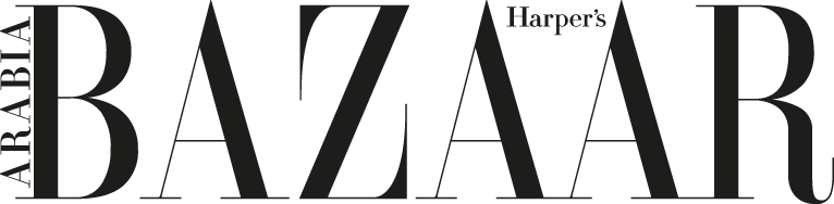 Black Harper's Bazaar magazine cover with large 'BAZAAR' text and smaller 'Harper's' text above.