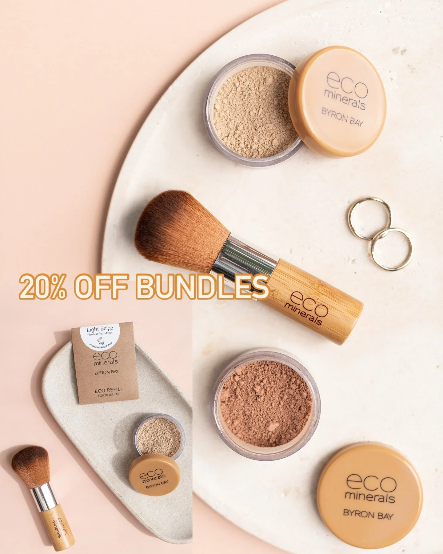 Glow Like Never Before with 20% off @ecominerals bundles ✨ in May.

Indulge in the Perfection Foundation Starter Bundle&mdash;where flawless beauty meets conscious luxury!

Experience a luminous, airbrushed finish with our Perfection Mineral Foundati
