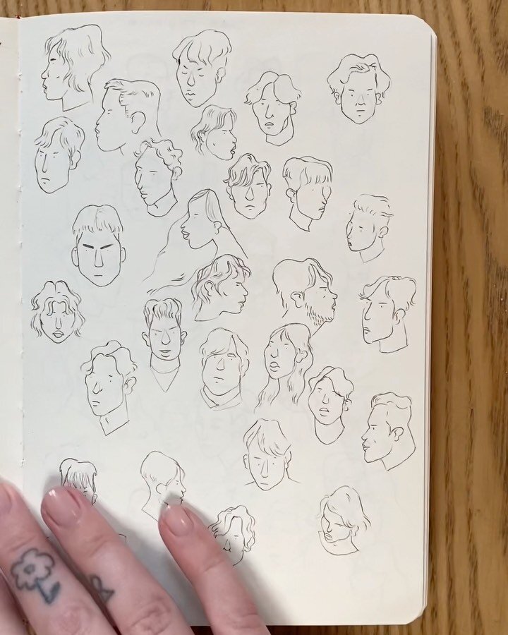 My current journal is mostly me practicing faces while watching tv. There was a lot of Squid Game and Bly/Hillhouse/Midnight Mass, another Midsommar rewatch, then Marie came over and made us watch Scream 1, 2, 3 and counting. 
 
 
 
 
 
 #drawingvide