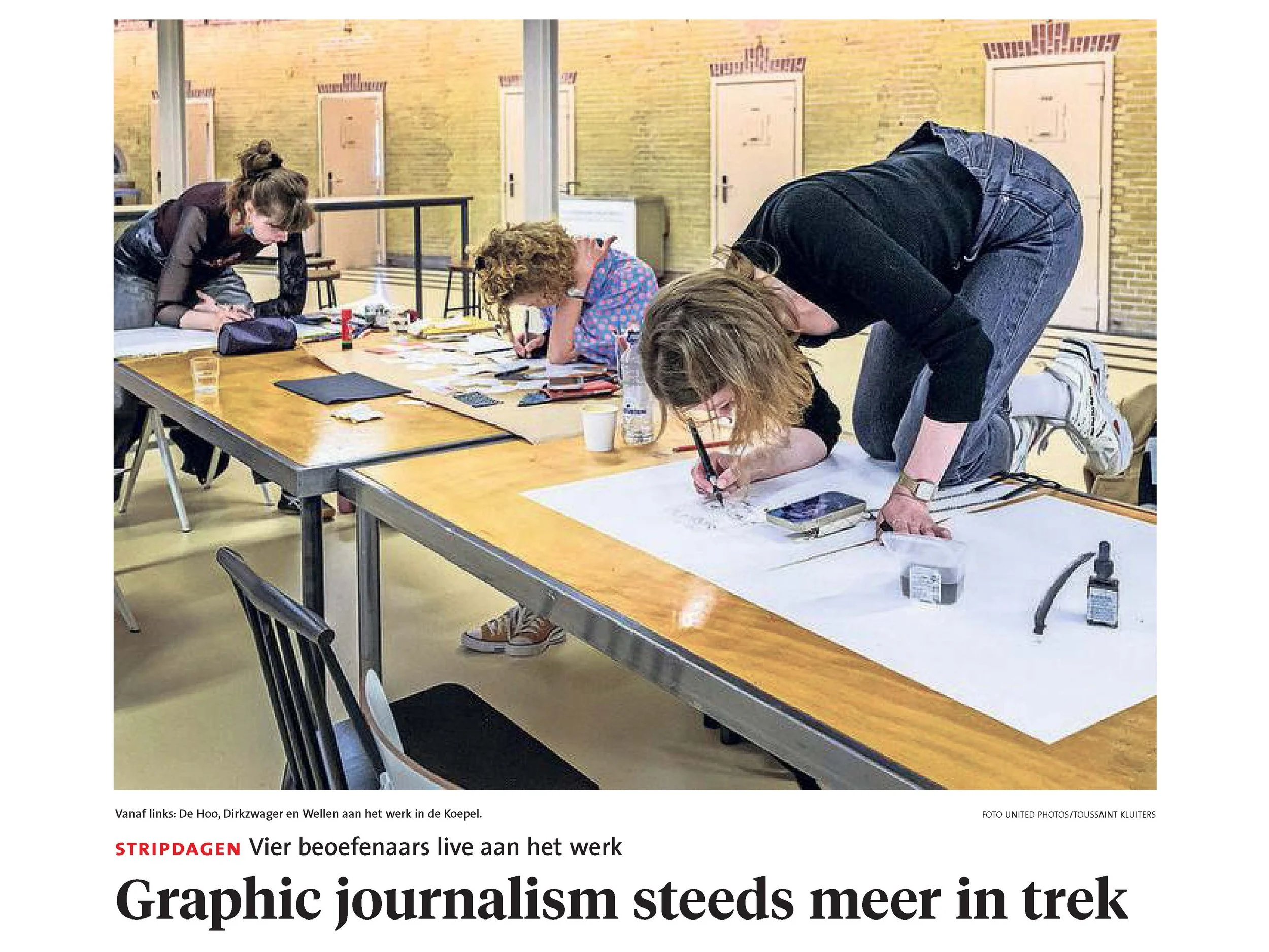 haarlems dagblad about visual notes at de stripdagen