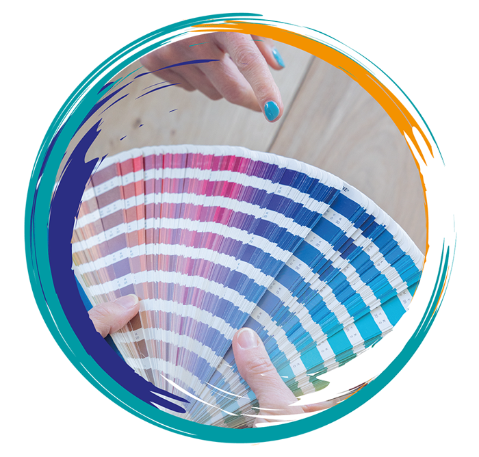 Colour and branding with colour swatches