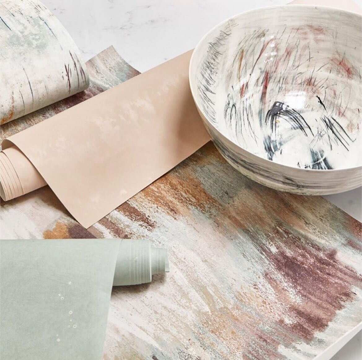 I just have to bring to your attention the beautiful collaboration between @kyra.cane  and @villanovafabric. Kyra is a local ceramic artist based in Welbeck Nottinghamshire. When reading her bio online I loved how she discusses being an artist and ma