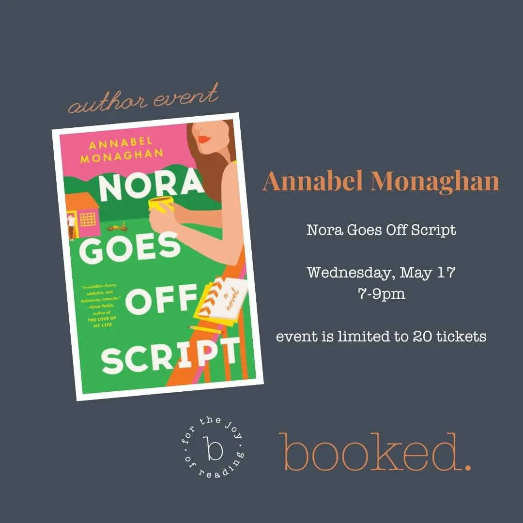Coming up on Wednesday, join Annabel Monaghan in the shop for a reading from her new novel Nora Goes Off Script.

More info &amp; RSVP at the link in our bio
Please note - this event has a limit of 20 tickets. RSVP required.

𝐀𝐛𝐨𝐮𝐭 𝐭𝐡𝐞 𝐁𝐨𝐨