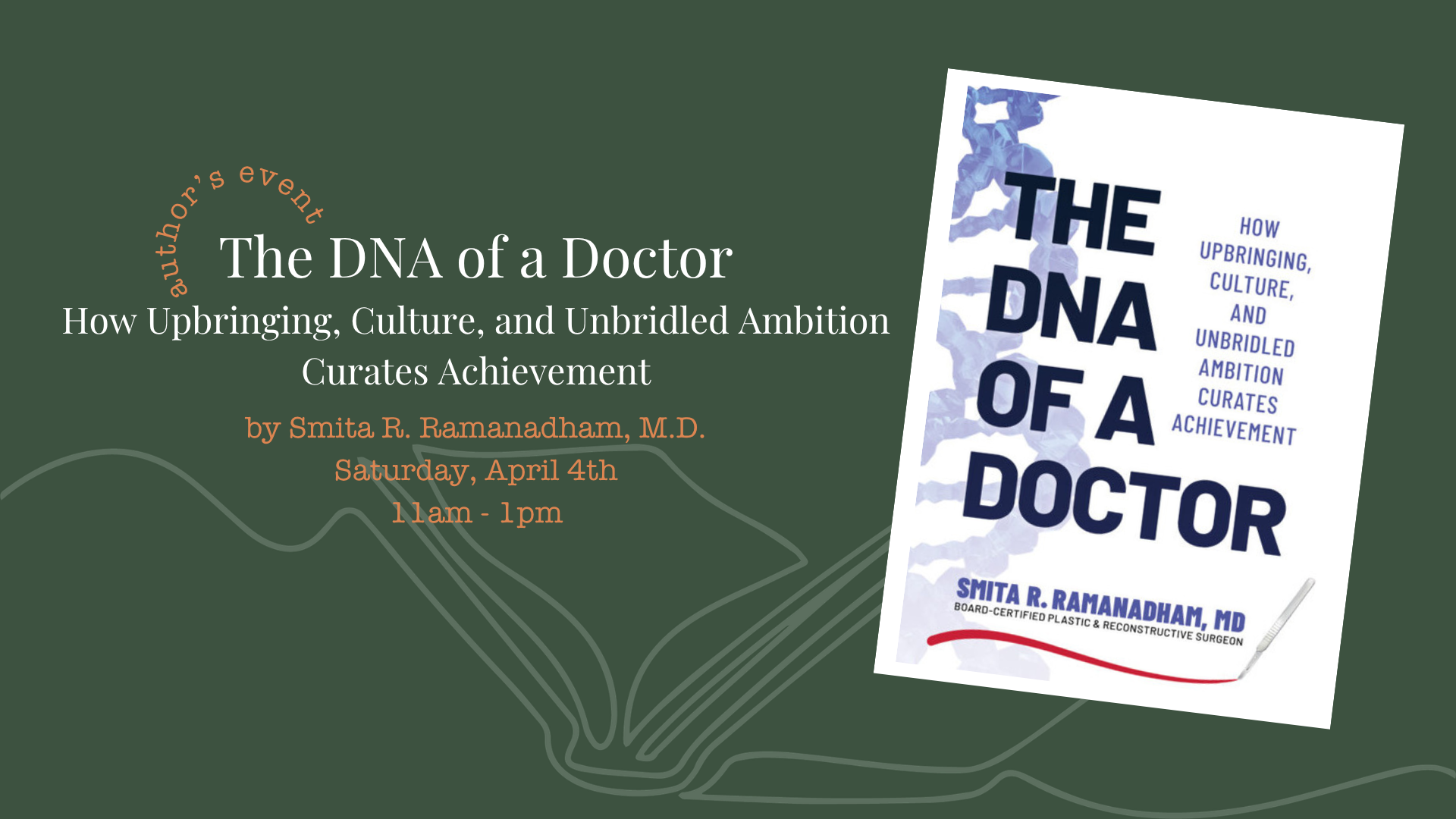 Saturday Signing with Dr. Smita R. Ramanadham