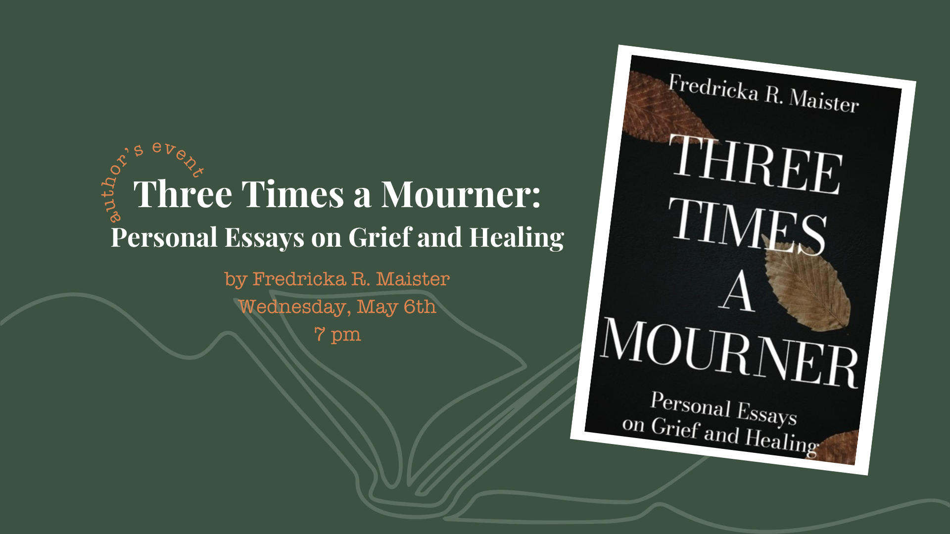 Author’s Event: Three Times a Mourner