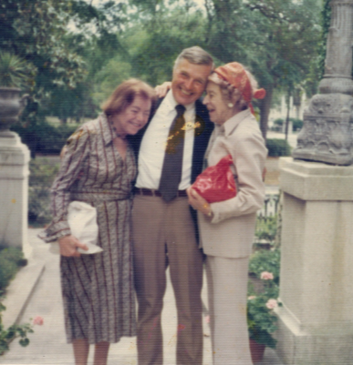 Anna (right) with Mary Aiken (Conrad Aiken's wife) and her neighbor, Chesterton Cobb 