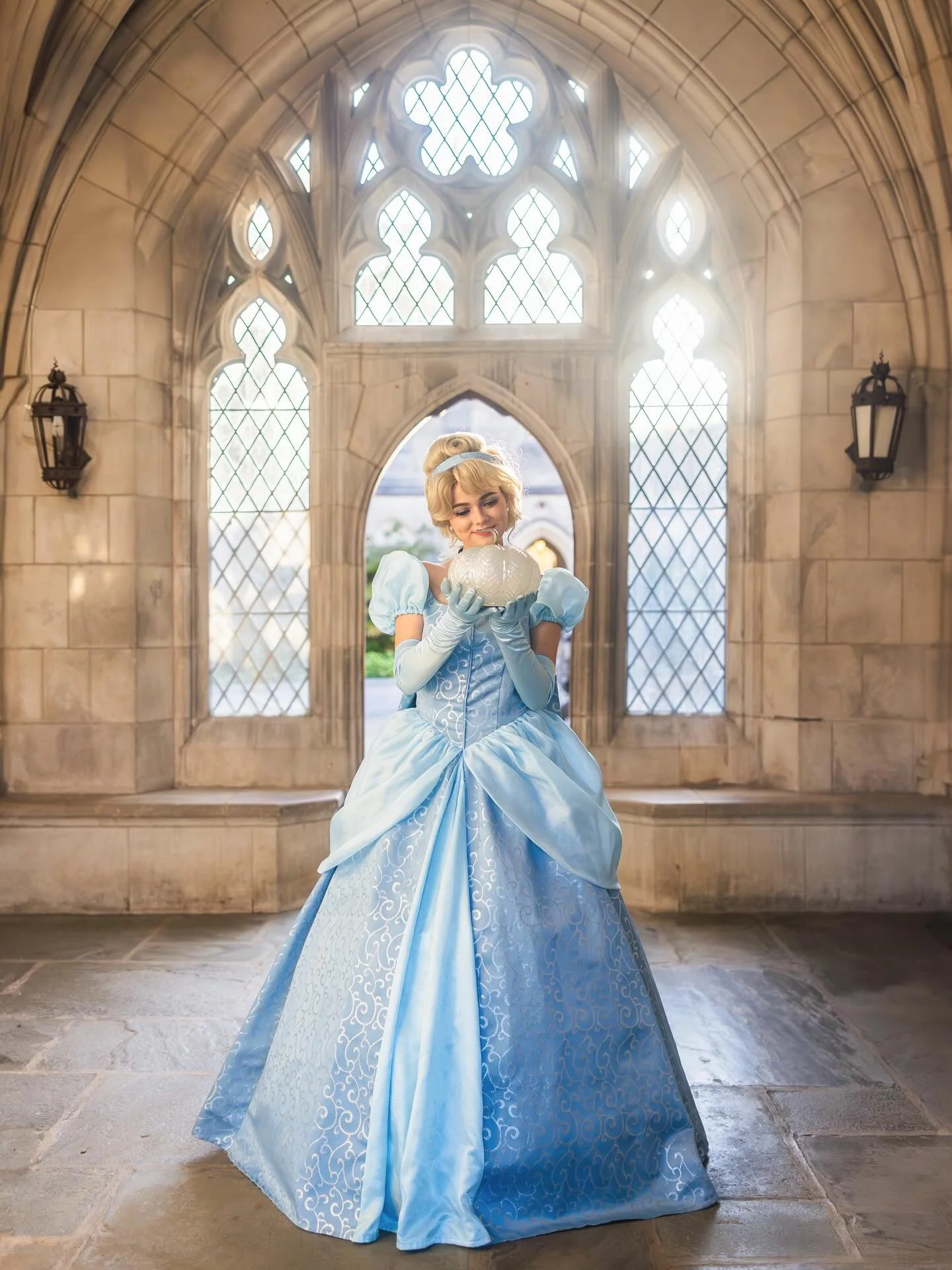 Cinderella is proof that a little pumpkin can turn any moment into a fairytale. 🩵🎃 I think we can all agree, she&rsquo;d be queen of PSL season. 

#Cinderella #FairytaleMagic #PumpkinSeason #GlassPalaceParties #FallPrincess #BaltimoreEvents #Maryla