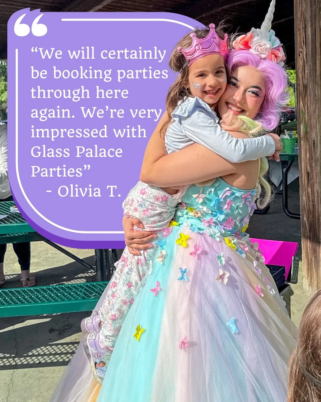 &ldquo;We had such a wonderful time! Princess Yuna, the Unicorn Princess, was amazing and my daughter, Seraphina, and all her friends absolutely loved the whole experience! Thank you for making her day 🦄🥰 It was so magical. We will certainly be boo