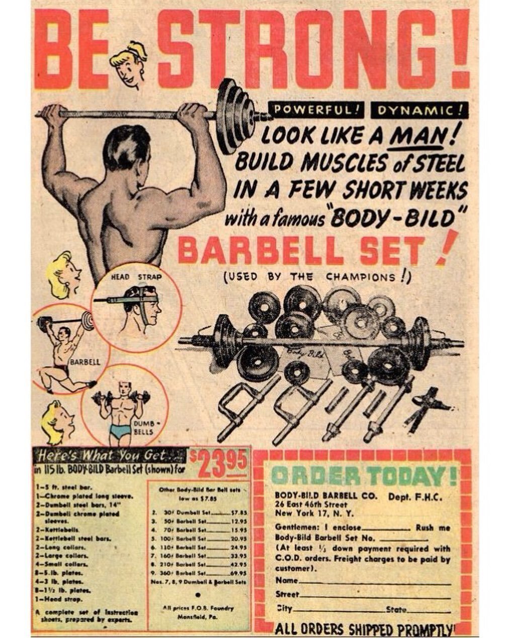 Vintage bodybuilding adverts. 

#strength #odger #fitness #weights #gym #power