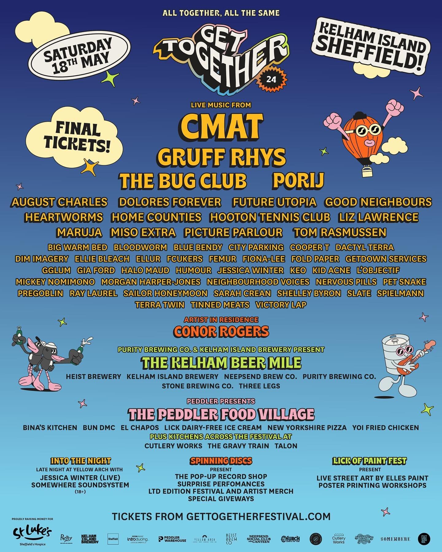 Would you look at that! Both @ellurmusic and @_pet_snake will be hitting up Sheffield next month joining the absolutely cracking @gettogetherfest lineup!🎈

Tickets on sale now!