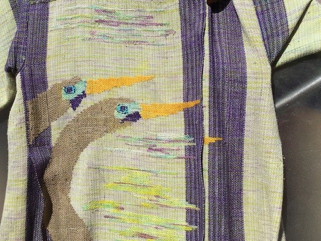 Inyanga Mating Game, Theo Moorman inlay, silk and linen, 2017