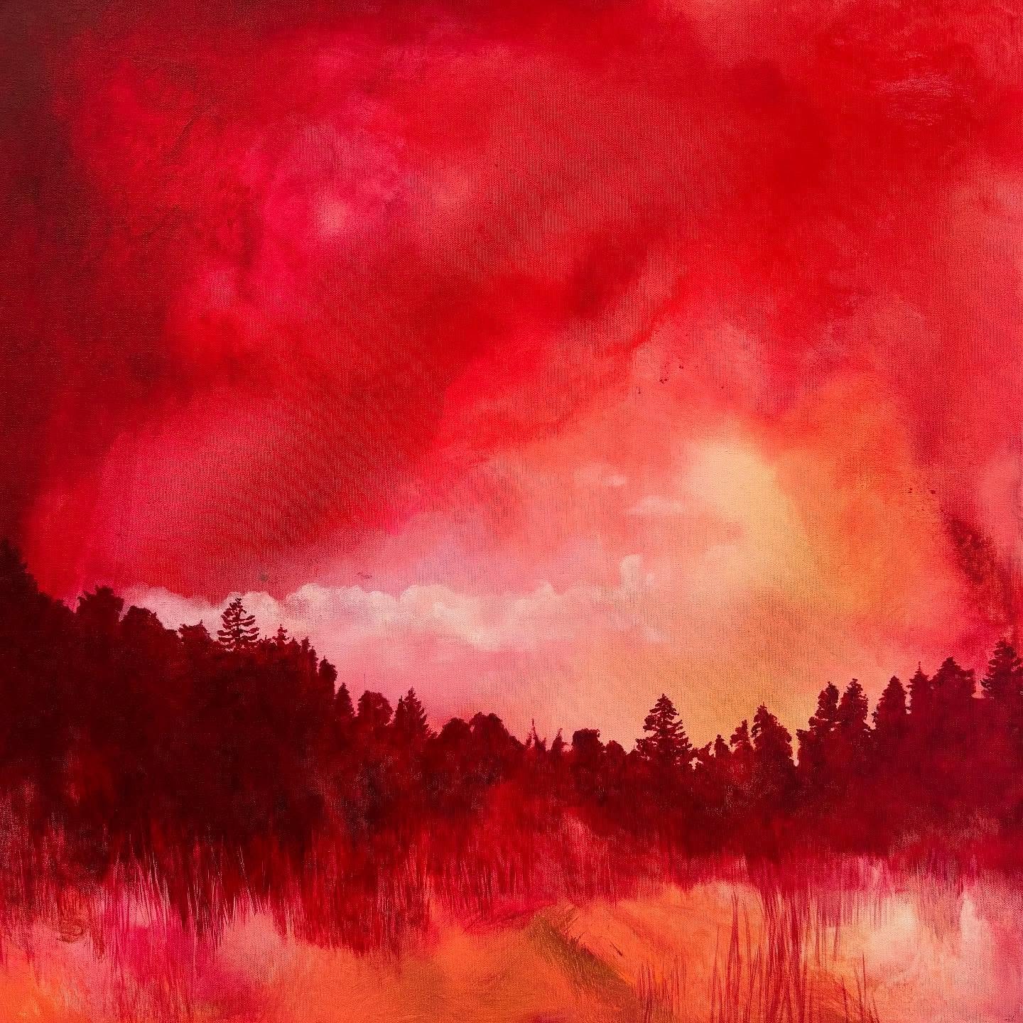 Fra sommerutstillingen &laquo;Naturens poesi&raquo; hos @gallerisg 🌺 Noen f&aring; malerier ble det ikke plass til p&aring; galleriveggen, som dette &laquo;H&oslash;r lundens sus&raquo;. Ta kontakt med galleriet om du &oslash;nsker &aring; se maleri