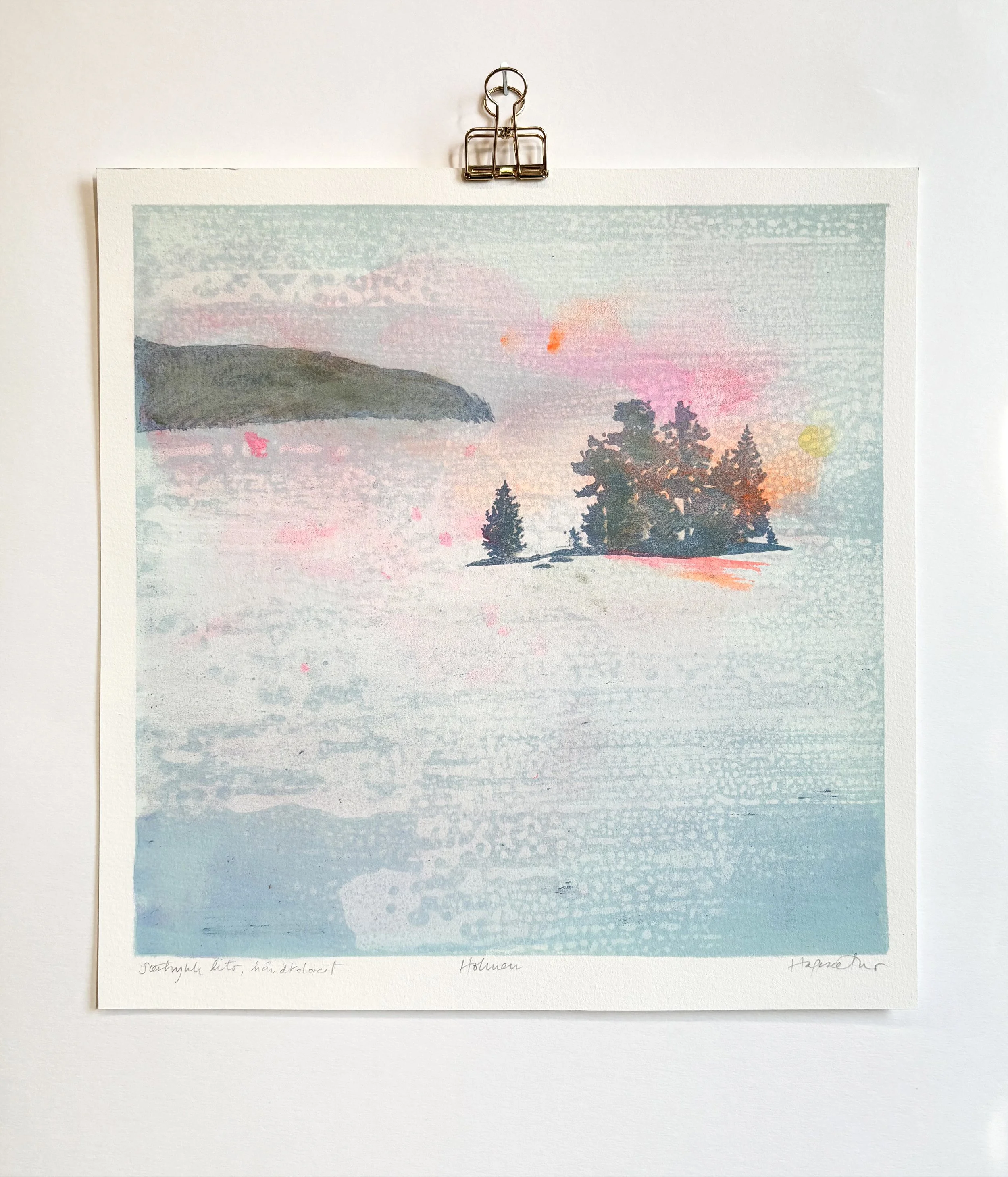 Holmen - Håndkolorert