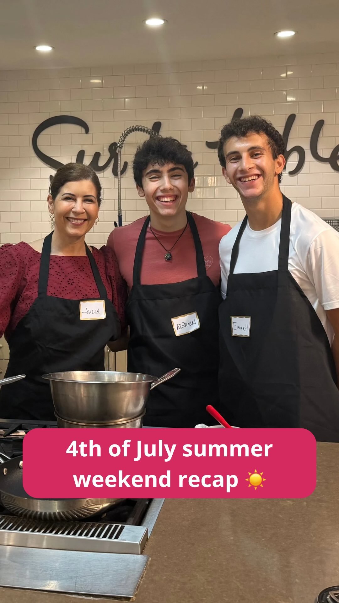 Kids + friends + food + art = perfect weekend😍
Took a cooking class at @surlatable__ with Emmett and Adrian (learned to make chocolate soufflé with caramel sauce, among other delicious things!), hosted a picnic in Central Park with friends a
