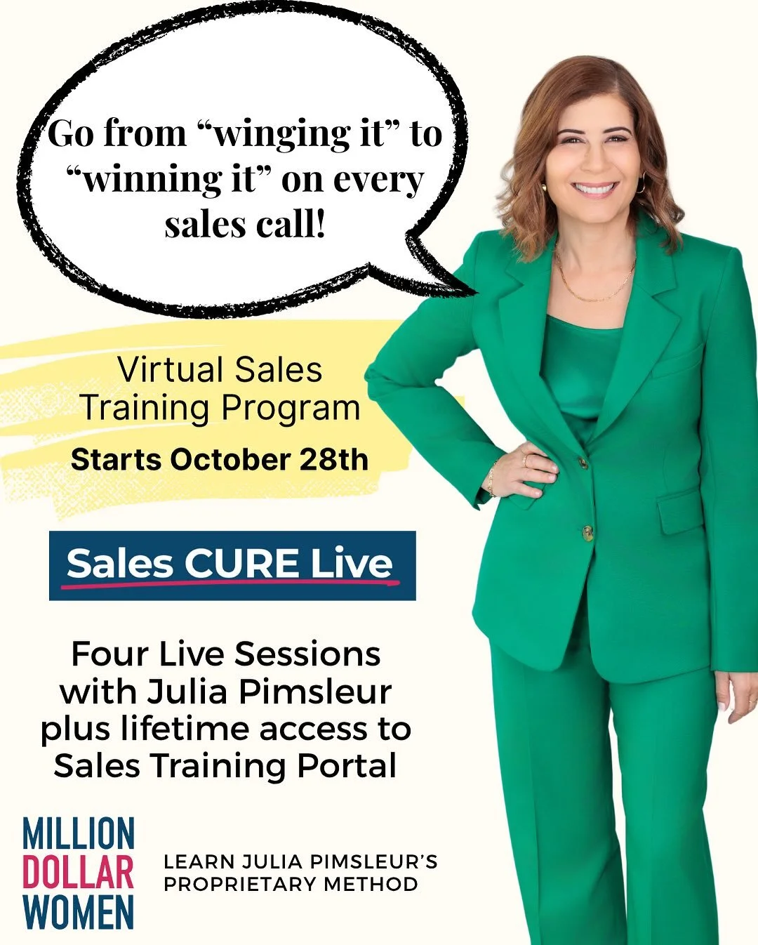 Don’t you wish you had Beyoncé-level confidence every time you got on a sales call? Join Sales Cure Live, our virtual training designed to help you go from “winging it” to “winning it” every single time. 💪
In ju