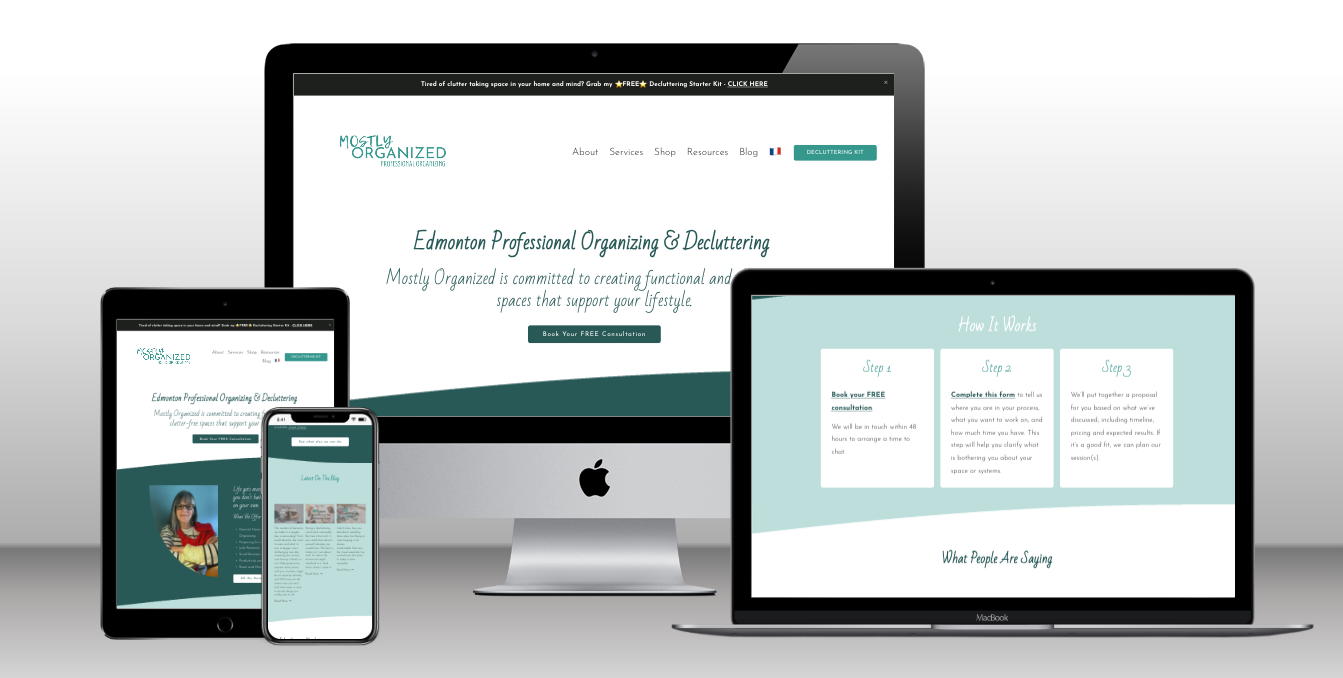 Mockup Mostly Organized website
