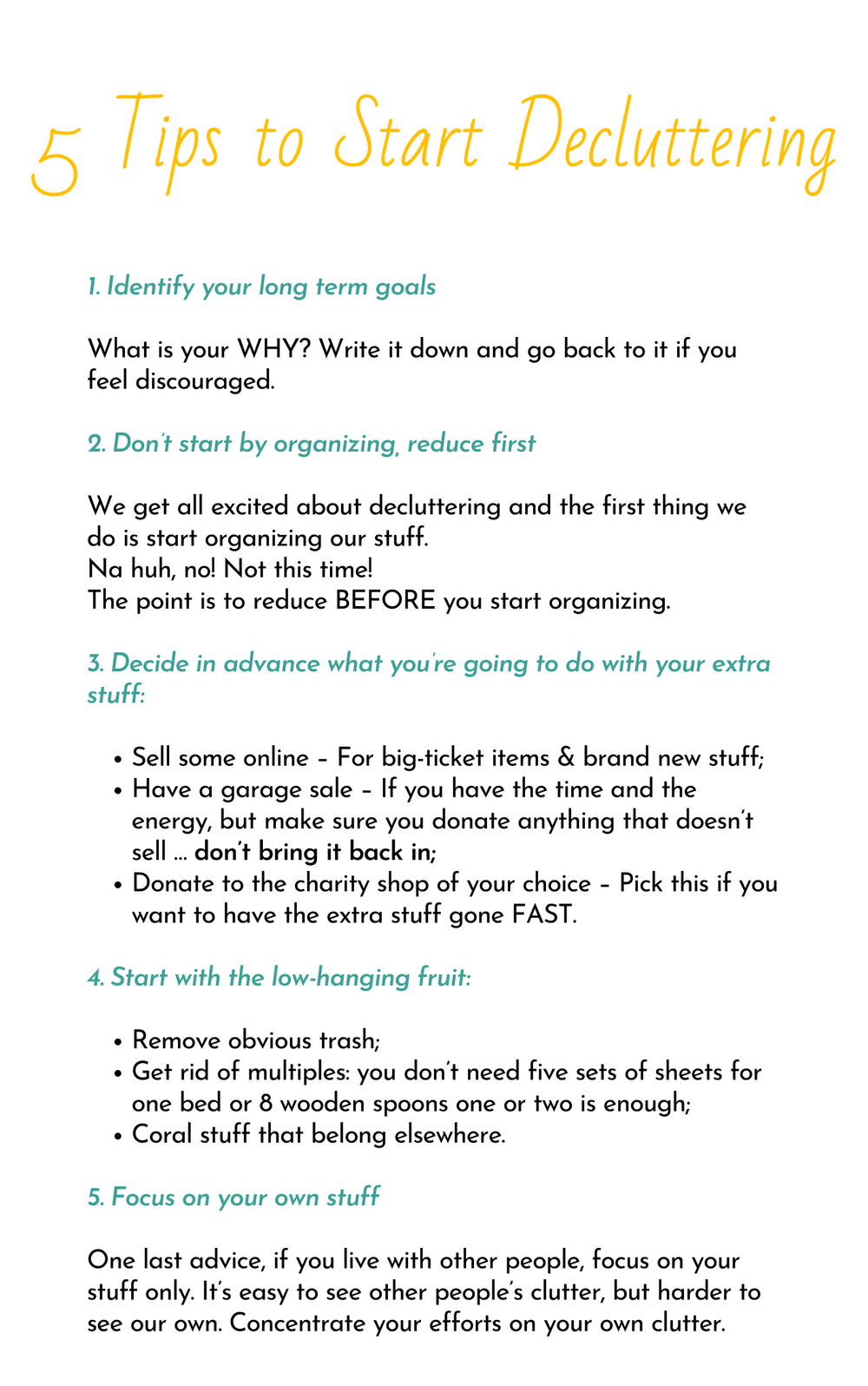 Decluttering Starter Kit — Mostly Organized