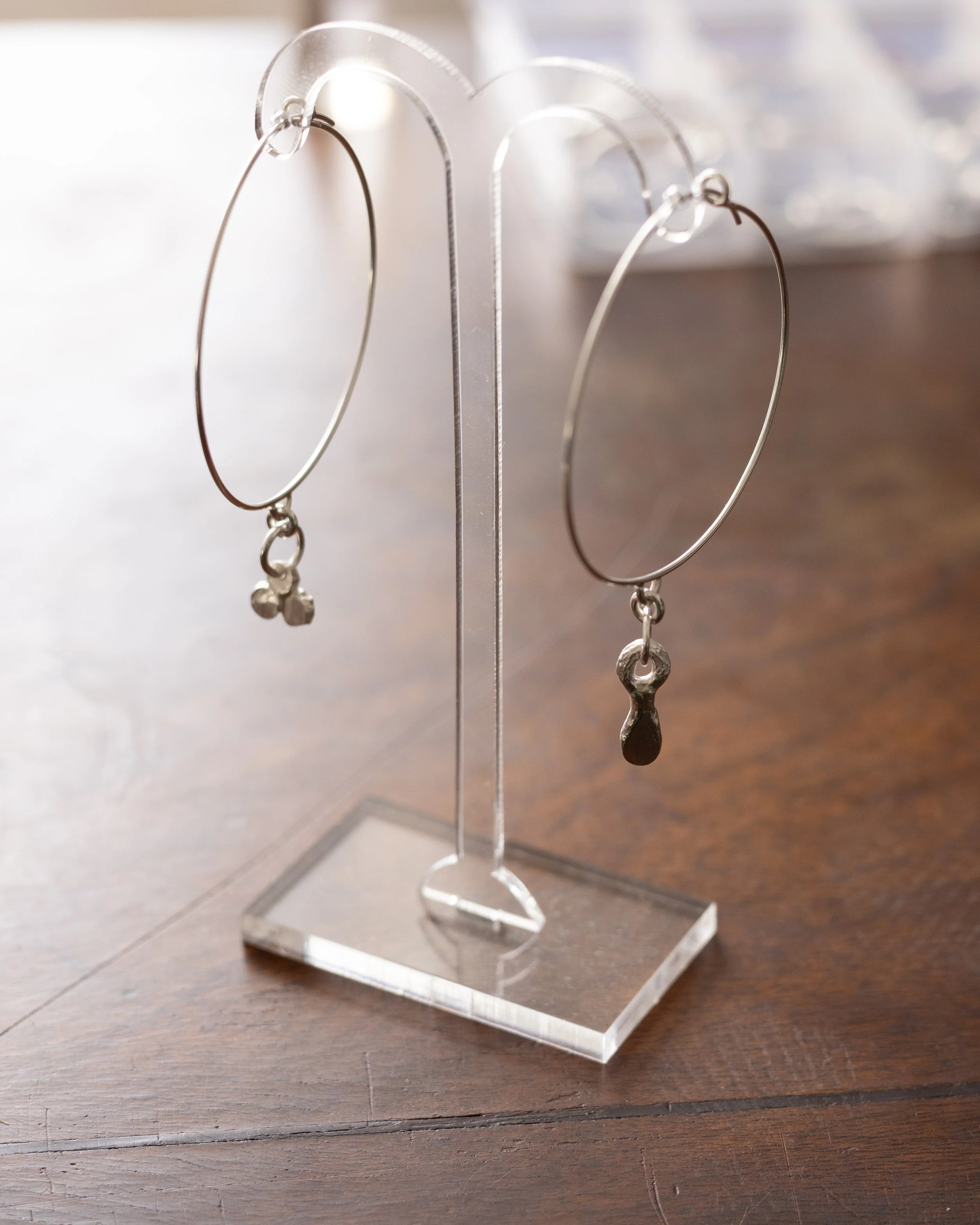 Big Skinny Hoops with Charms