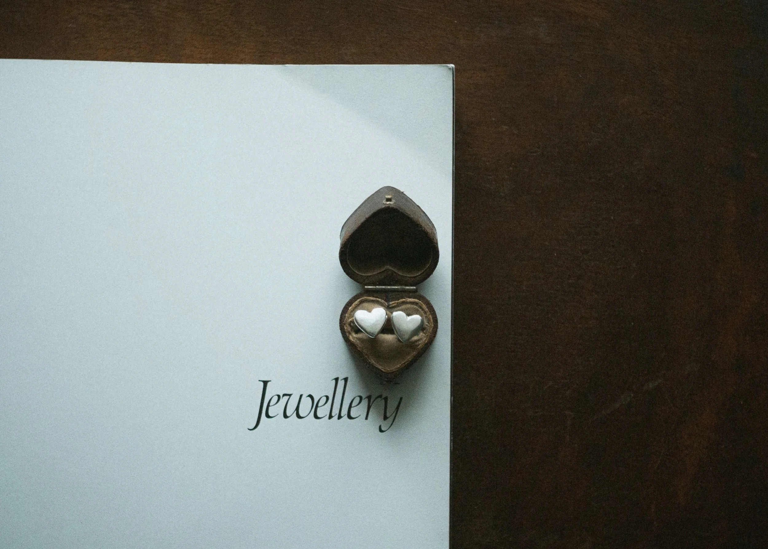 VOTIVE HEART STUDS IN SILVER