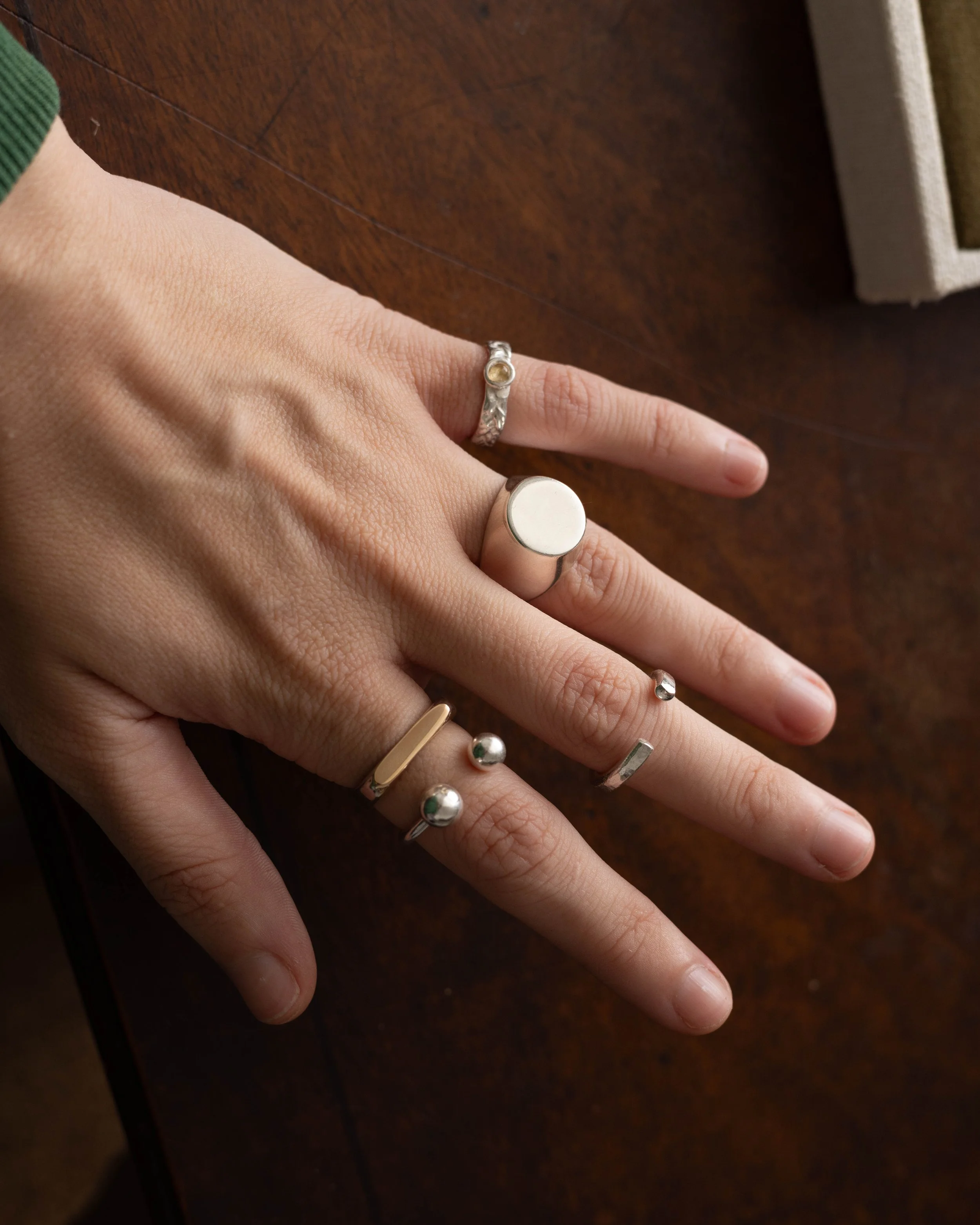 Hammered Open Ring