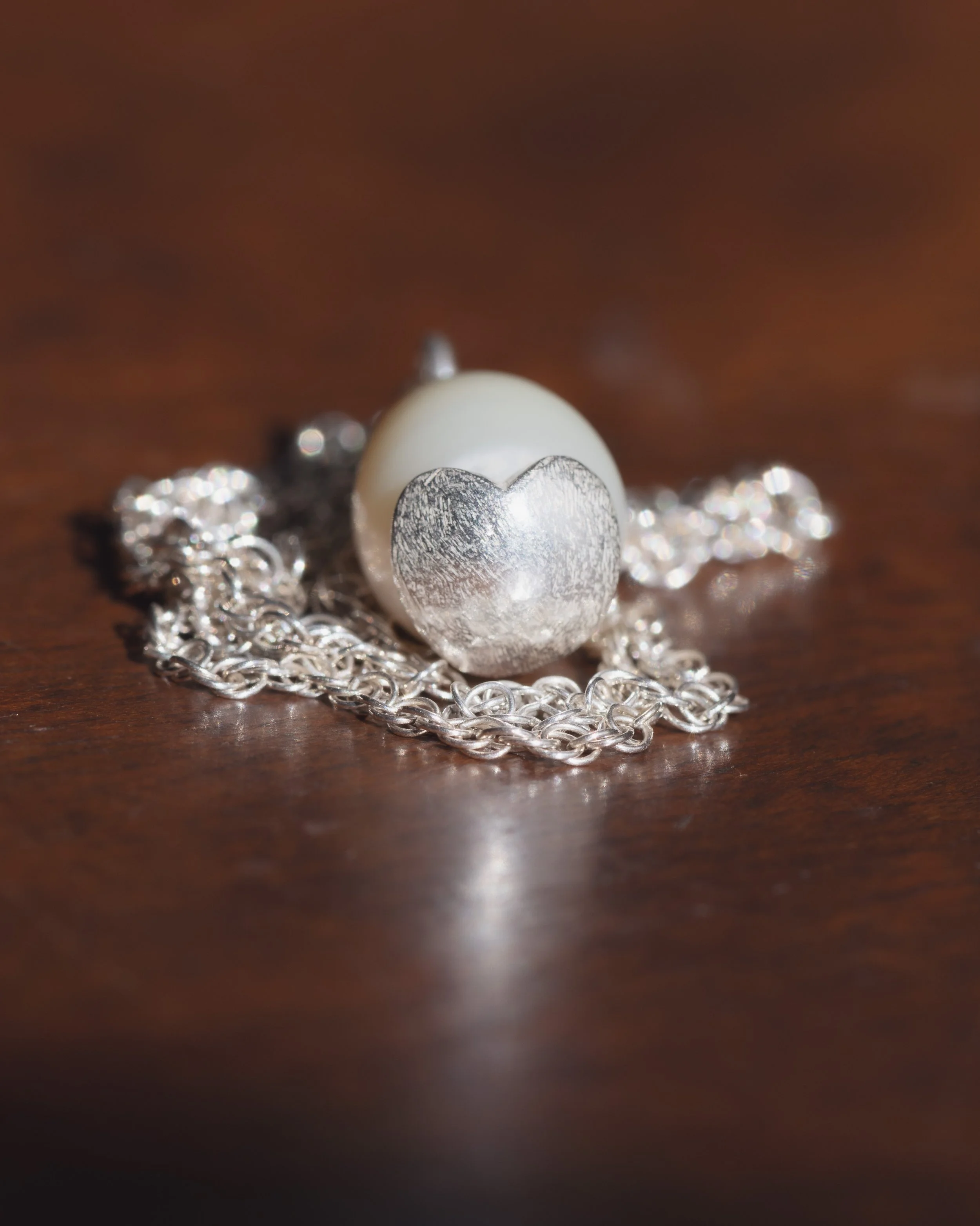 Pearl Drop with Heart