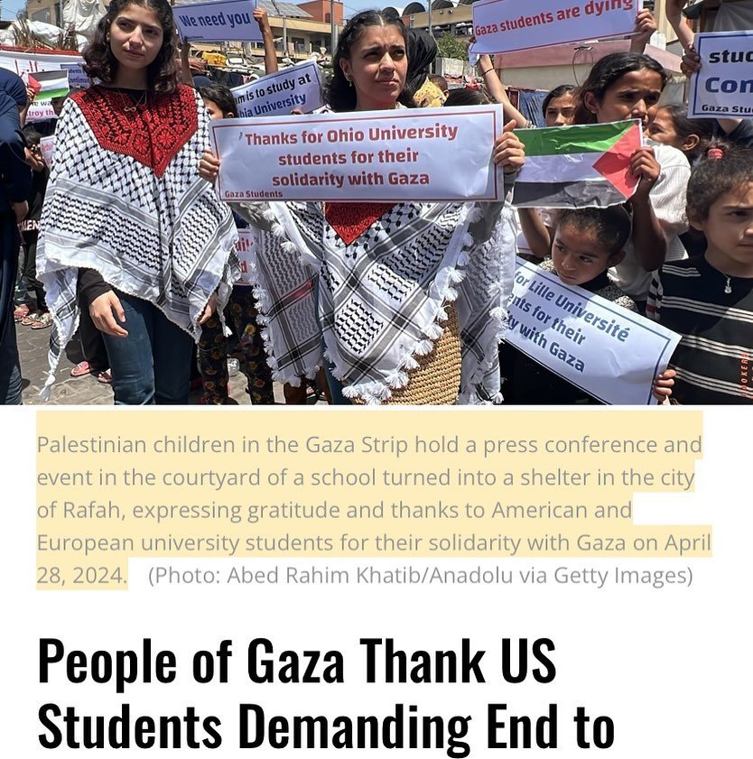 Palestinians in Gaza staging demonstrations in a display of solidarity and appreciation for American students standing up for them, as protests have swept across the U.S. over the past two weeks.

The corporate media and political class have been on 