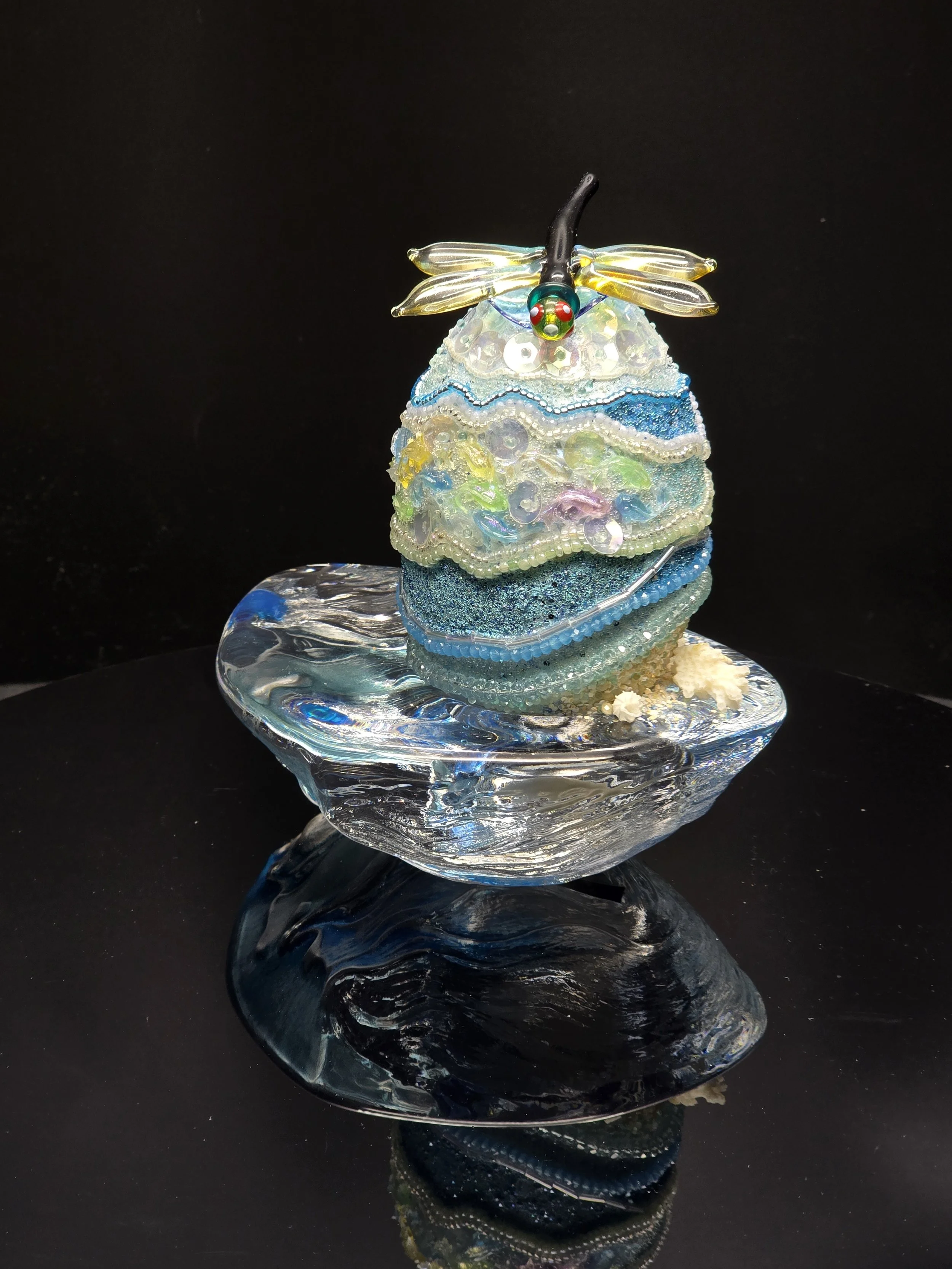 "Soft Landing" - $400 - 5"w, 4"d, 6"h - natural goose egg