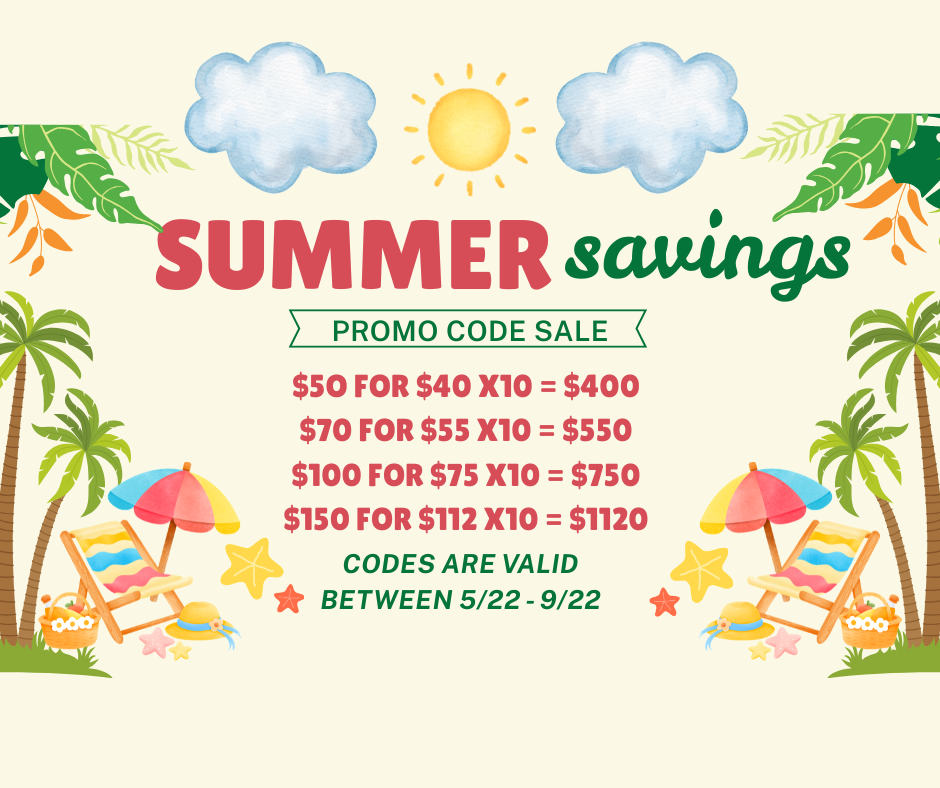 Summer Savings Event - 10 weeks of promo codes