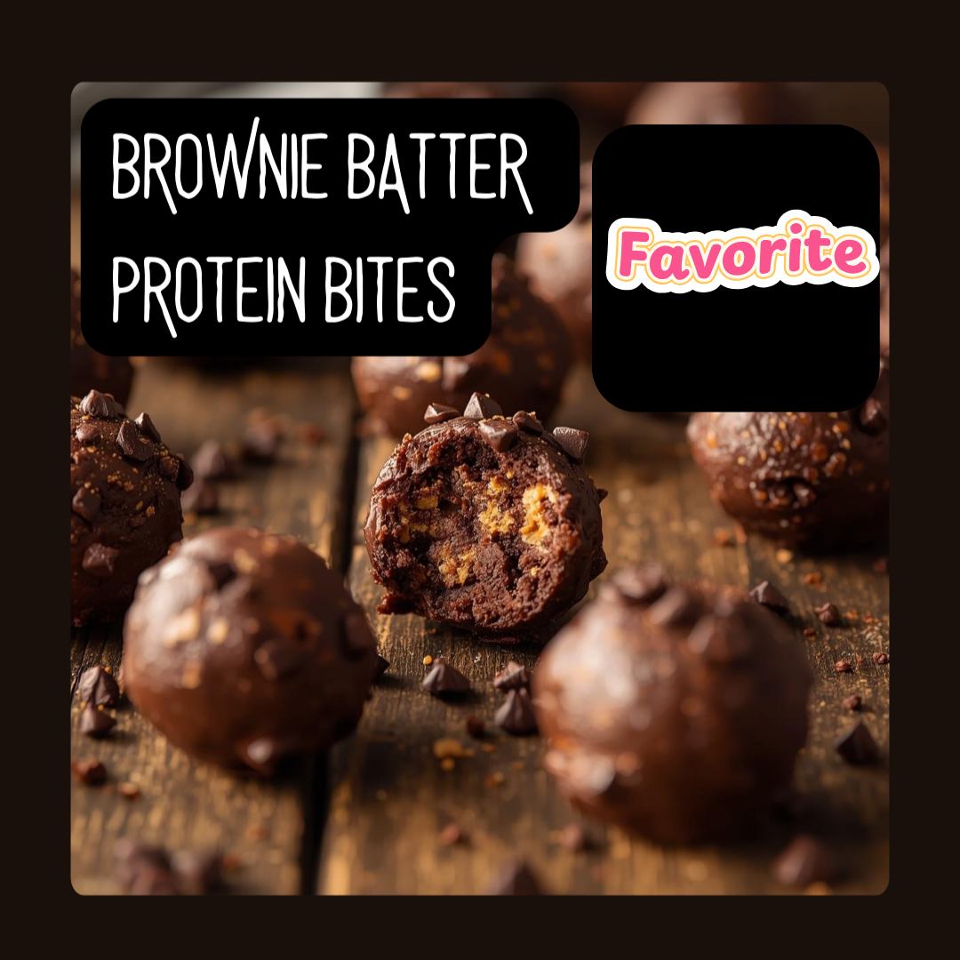 Brownie batter protein bites from Sprinkled with Liv