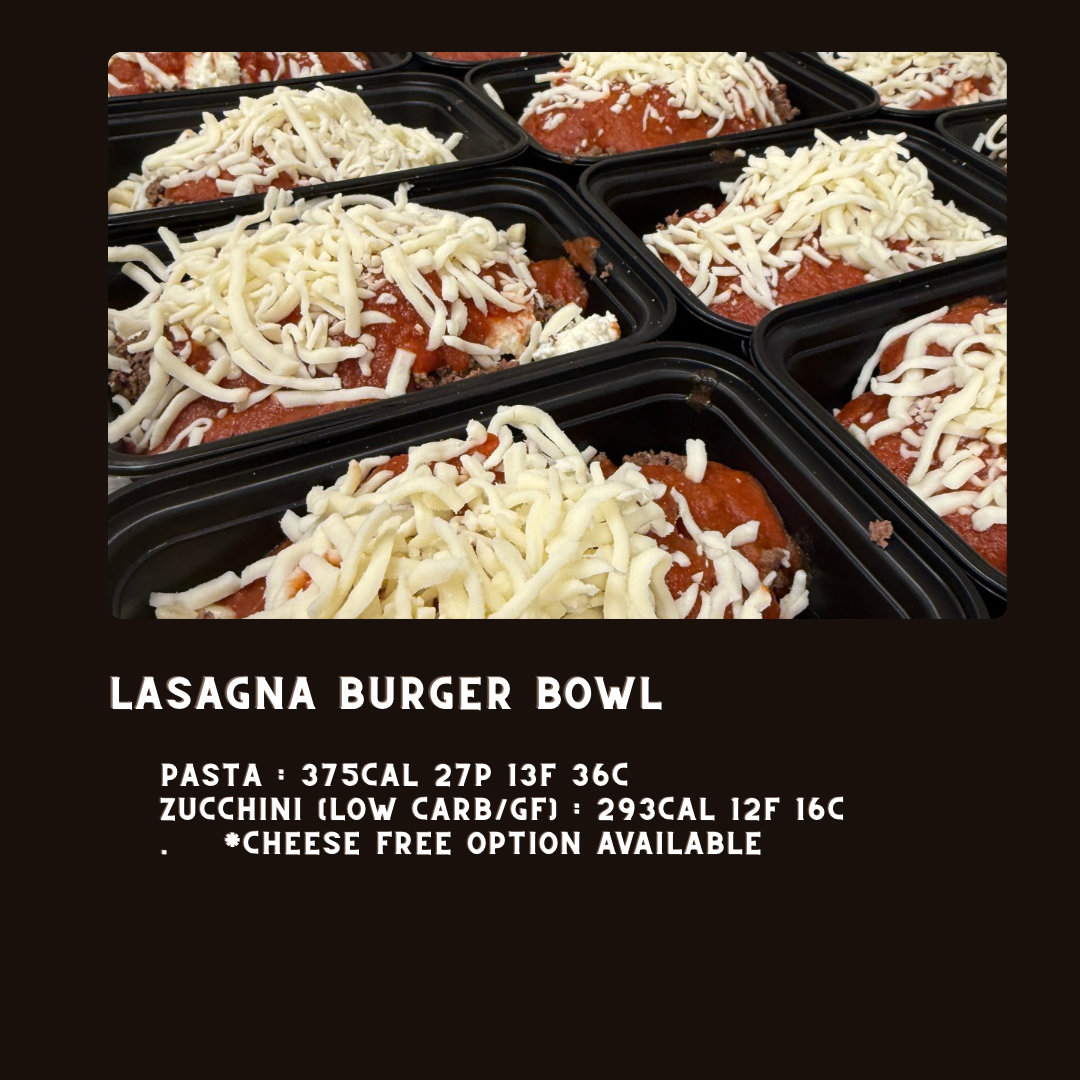 Lasagna burger bowl