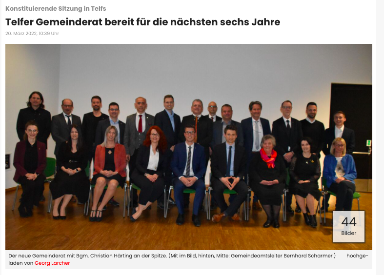 Telfer Gemeinderat bereit für die nächsten 6 Jahre