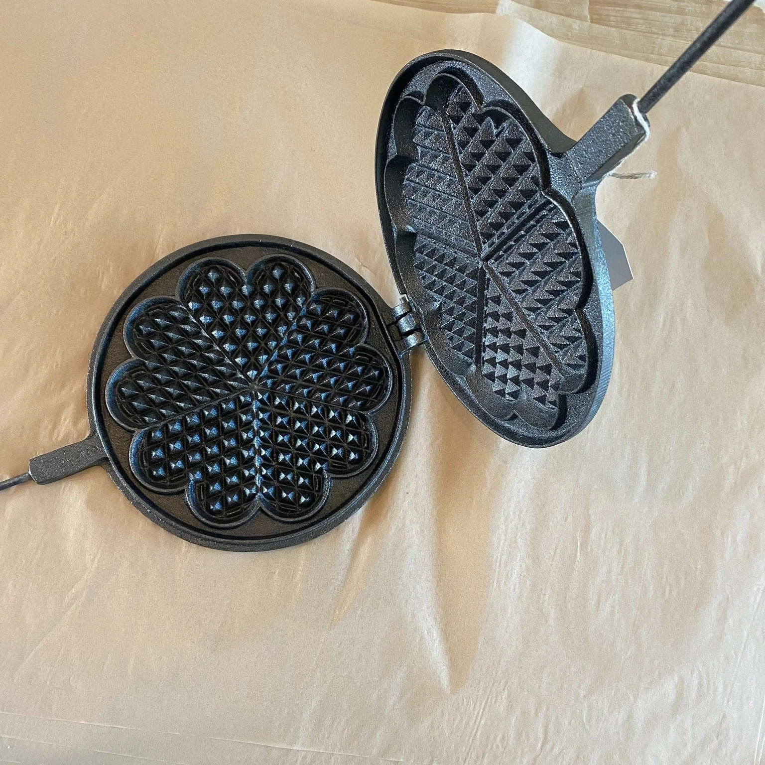 Traditional Cast Iron Waffle Maker -Made in Sweden