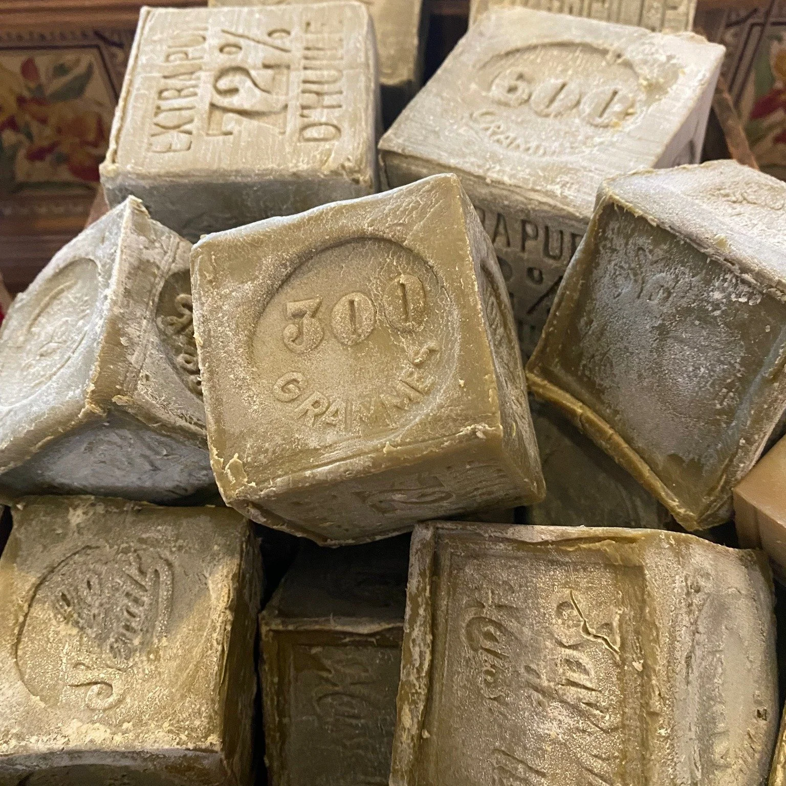 Savin de Marseille French olive oil soap that has been made for centuries. Simple luxurious, utilitarian, and luxury he kind of thing that looks plain but does 100 jobs well.