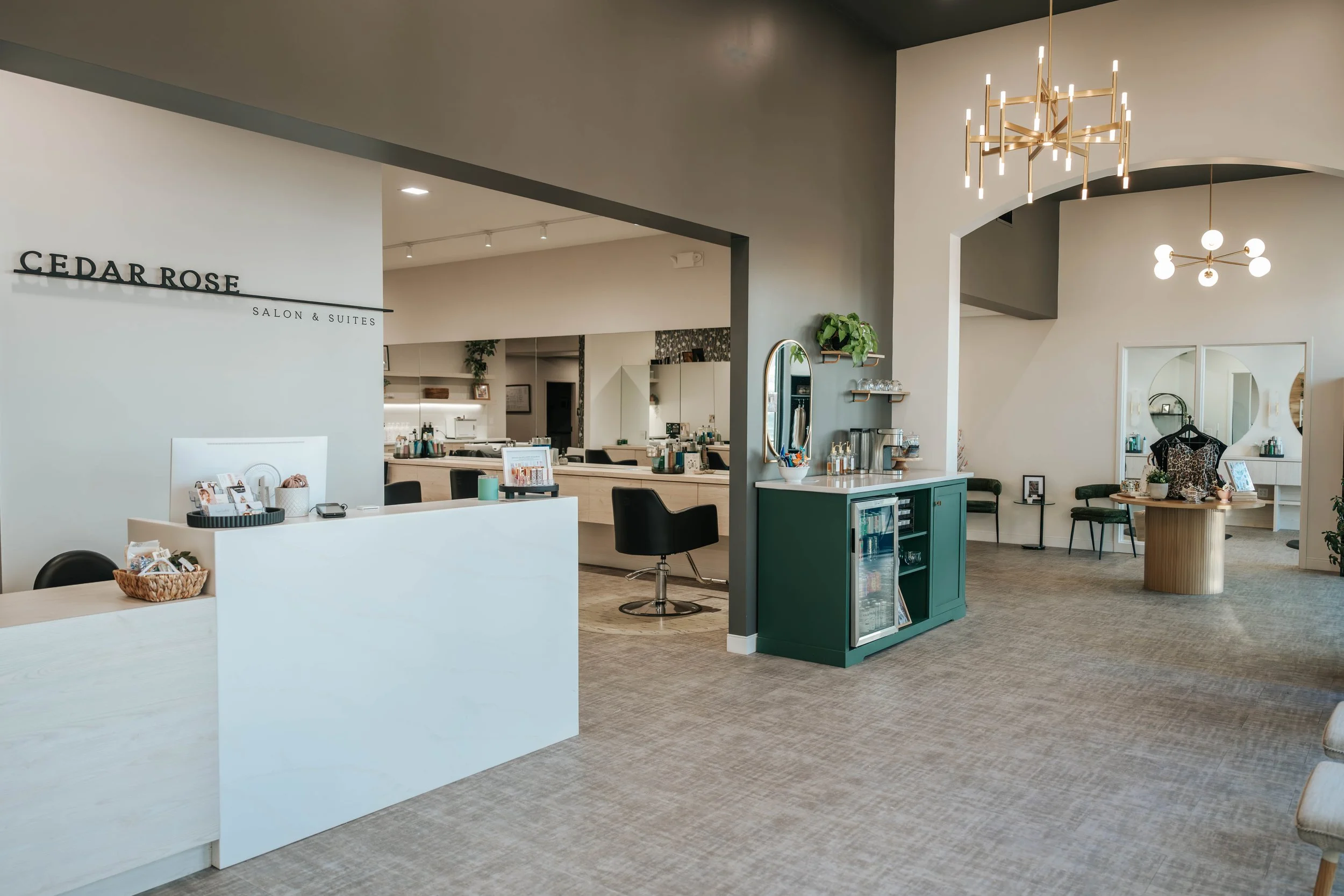 Cedar Rose Salon & Suites interior in Byron Center Michigan