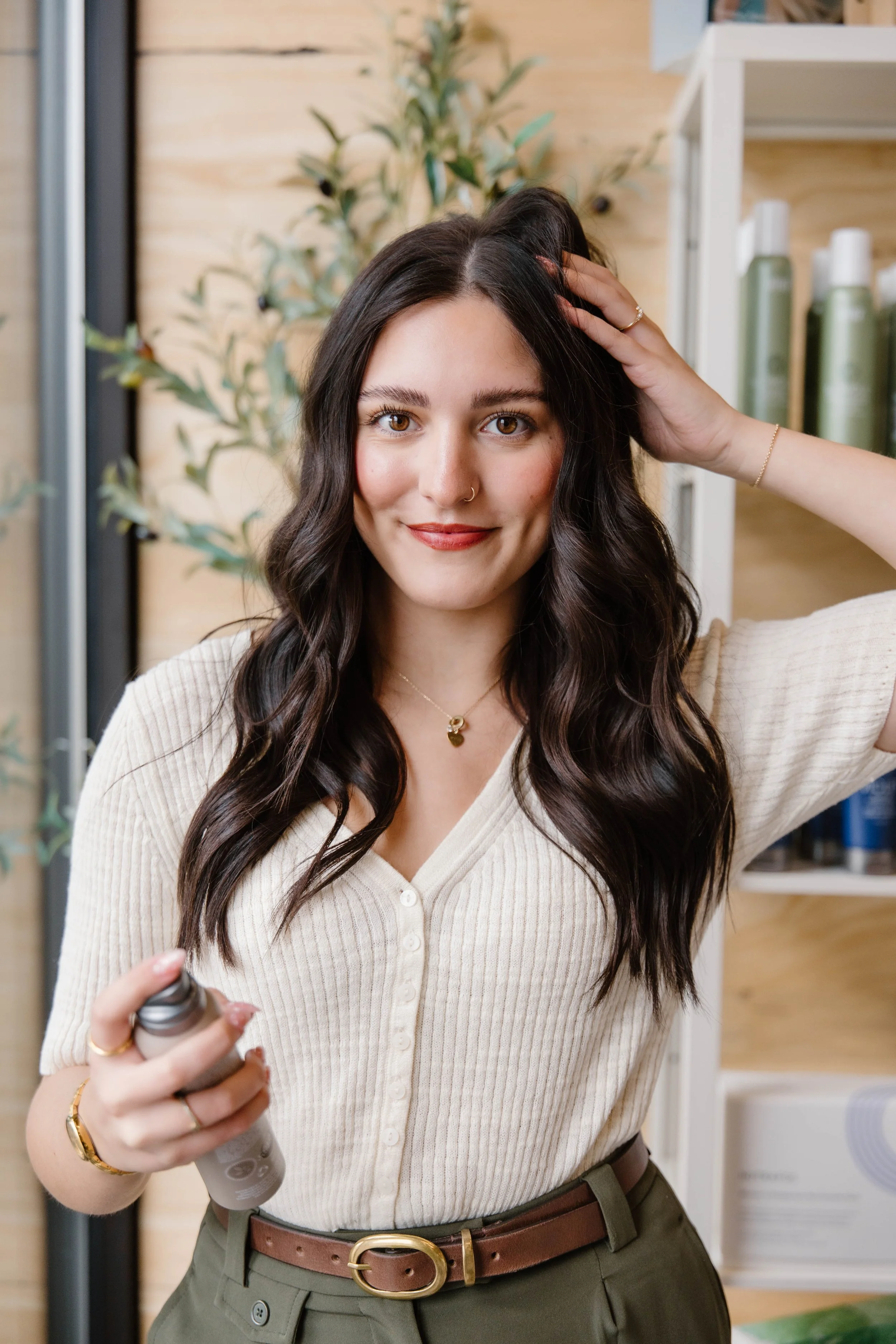 Surface hair care products and accessories for heatless styling