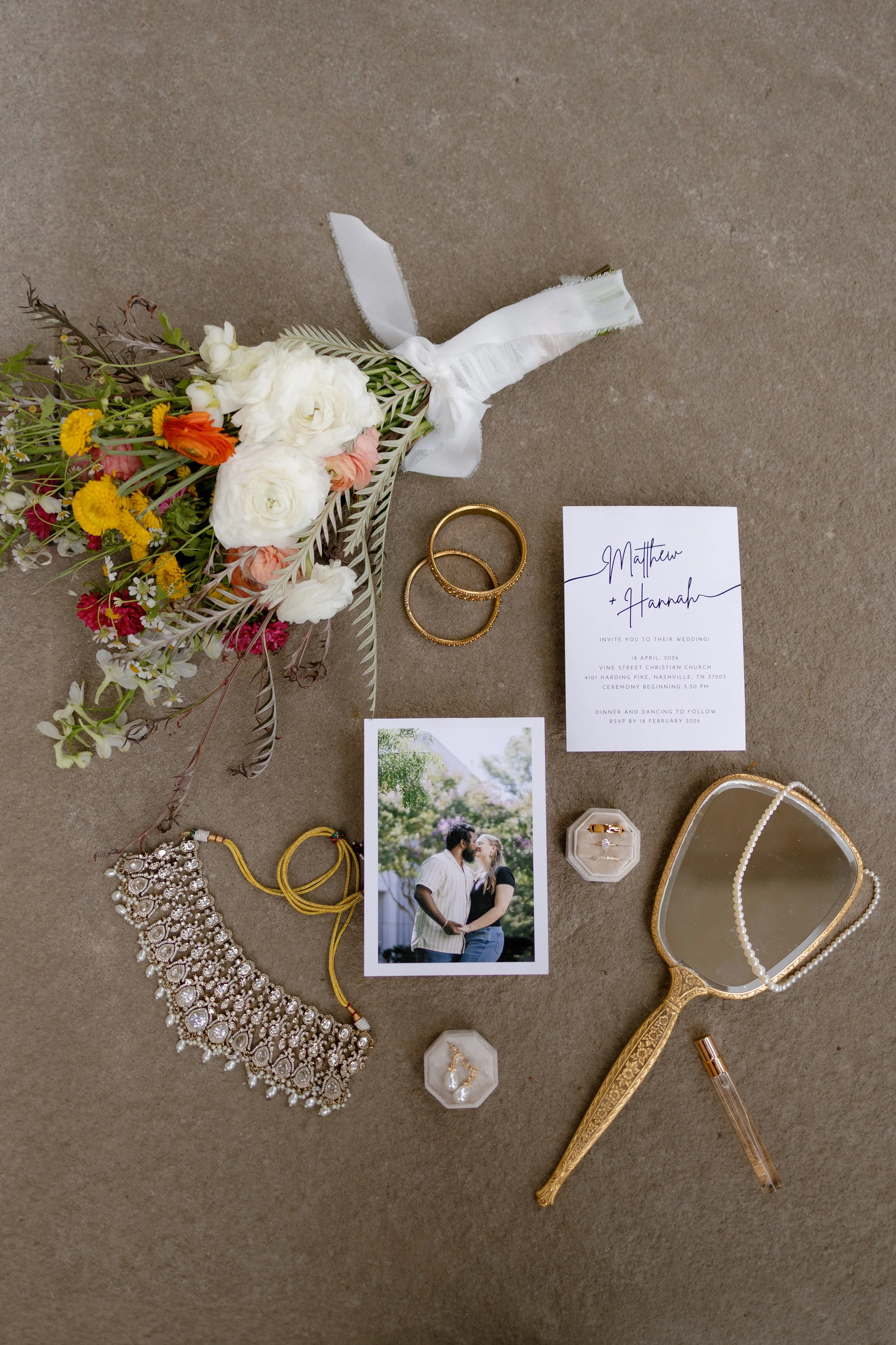 Wedding details at Vine Street Christian Church