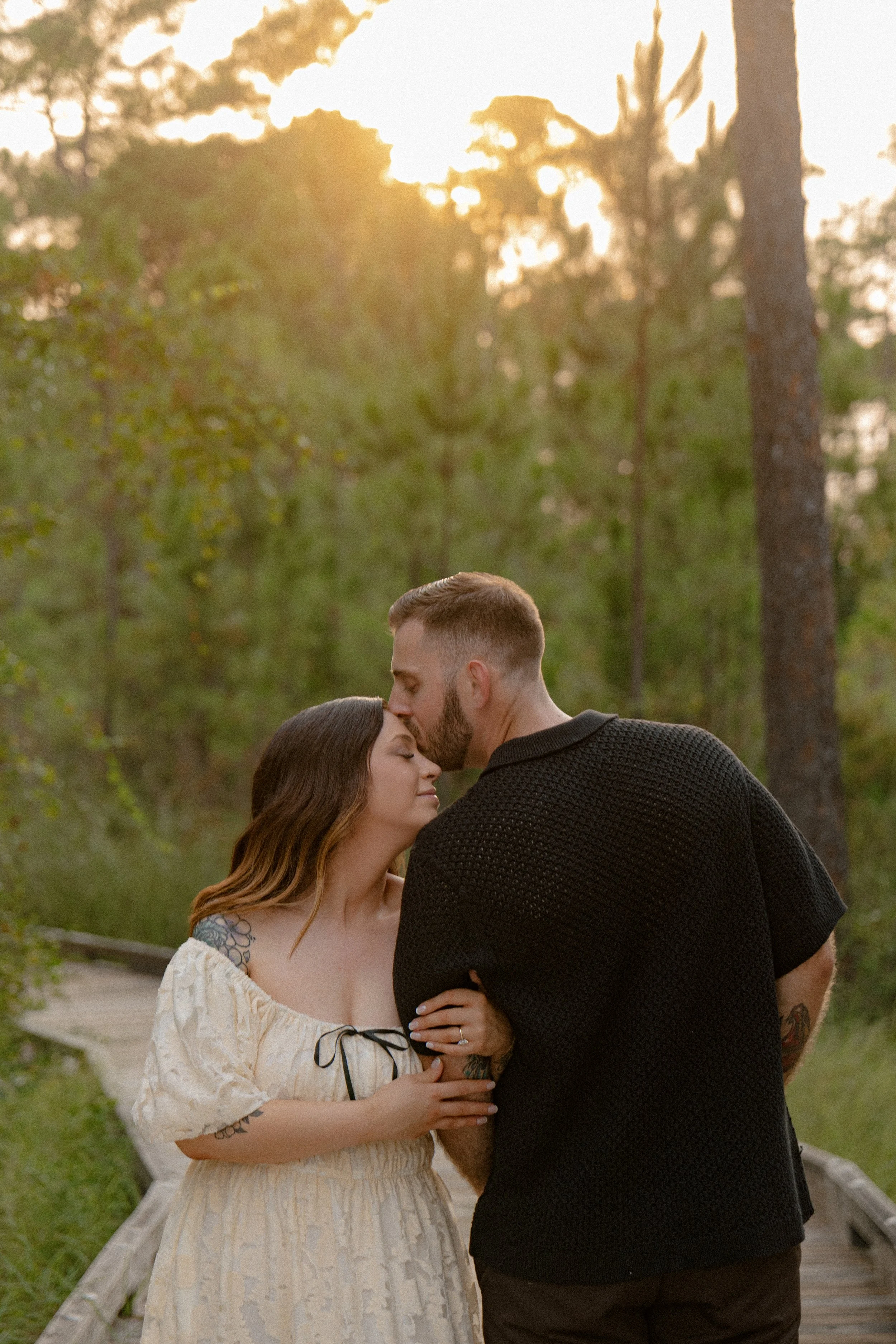 Engaged couple at Tennesse Waterfall