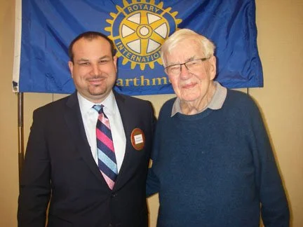 Swarthmore College AVP for Auxiliary Services and fellow Rotarian Anthony Coschignano with Mr. Jones. 